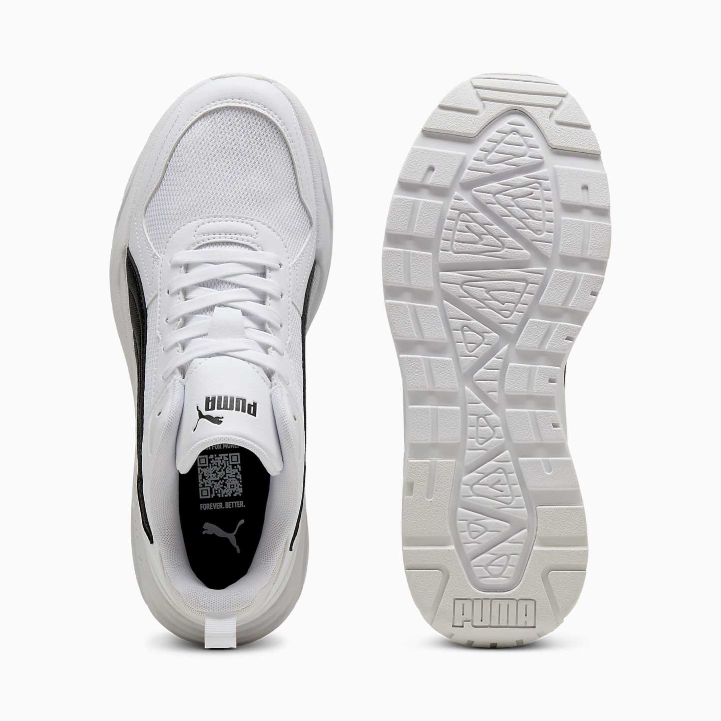 TRINITY 2 UNISEX Ayakkabı - PUMA White-PUMA Black-Feather Gray - 400231_01 - Görsel 4