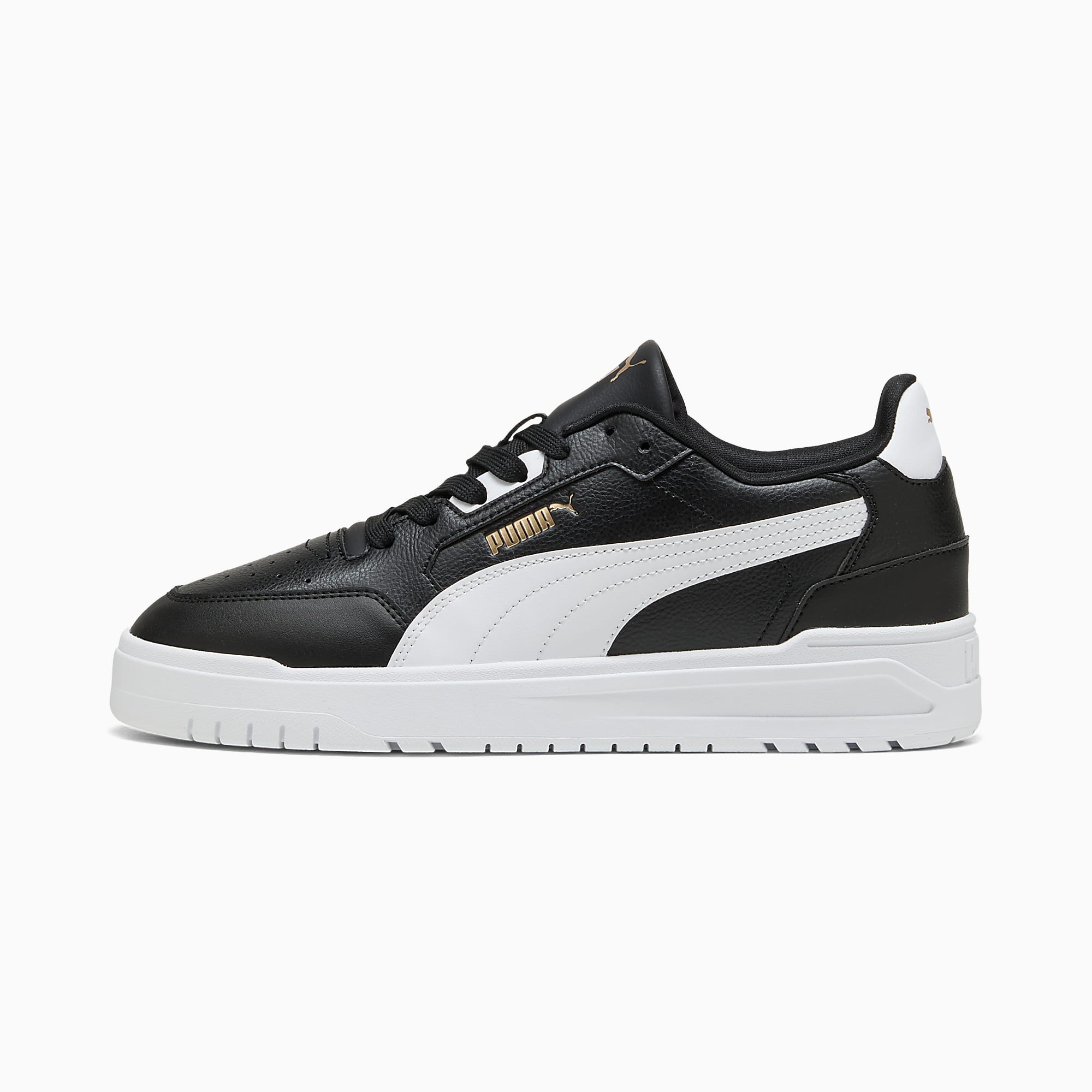 Shuffle Downtown UNISEX Ayakkabı - PUMA Black-PUMA White-PUMA Gold - 402596_07 - Görsel 1
