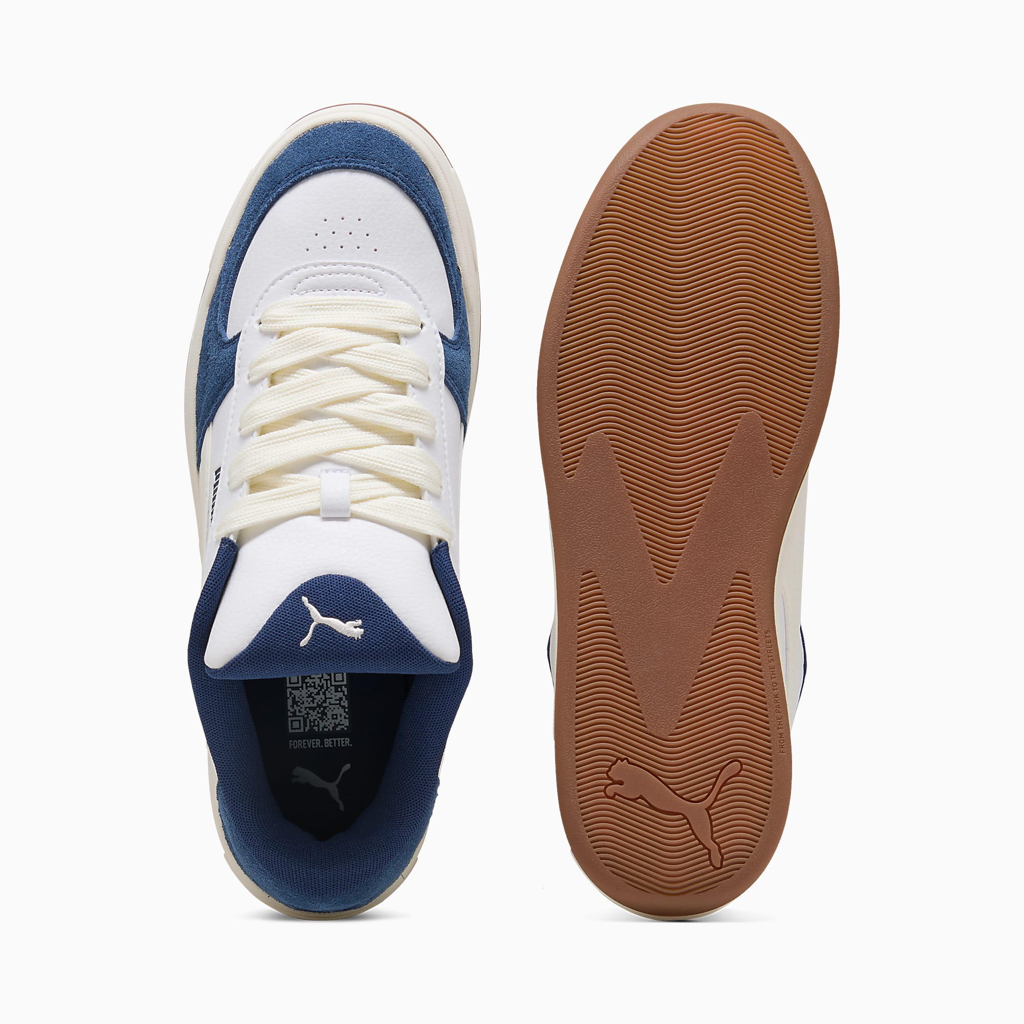 Park LIFESTYLE II UNISEX Ayakkabı - PUMA White-Warm White-Persian Blue - 407156_06 - Görsel 4