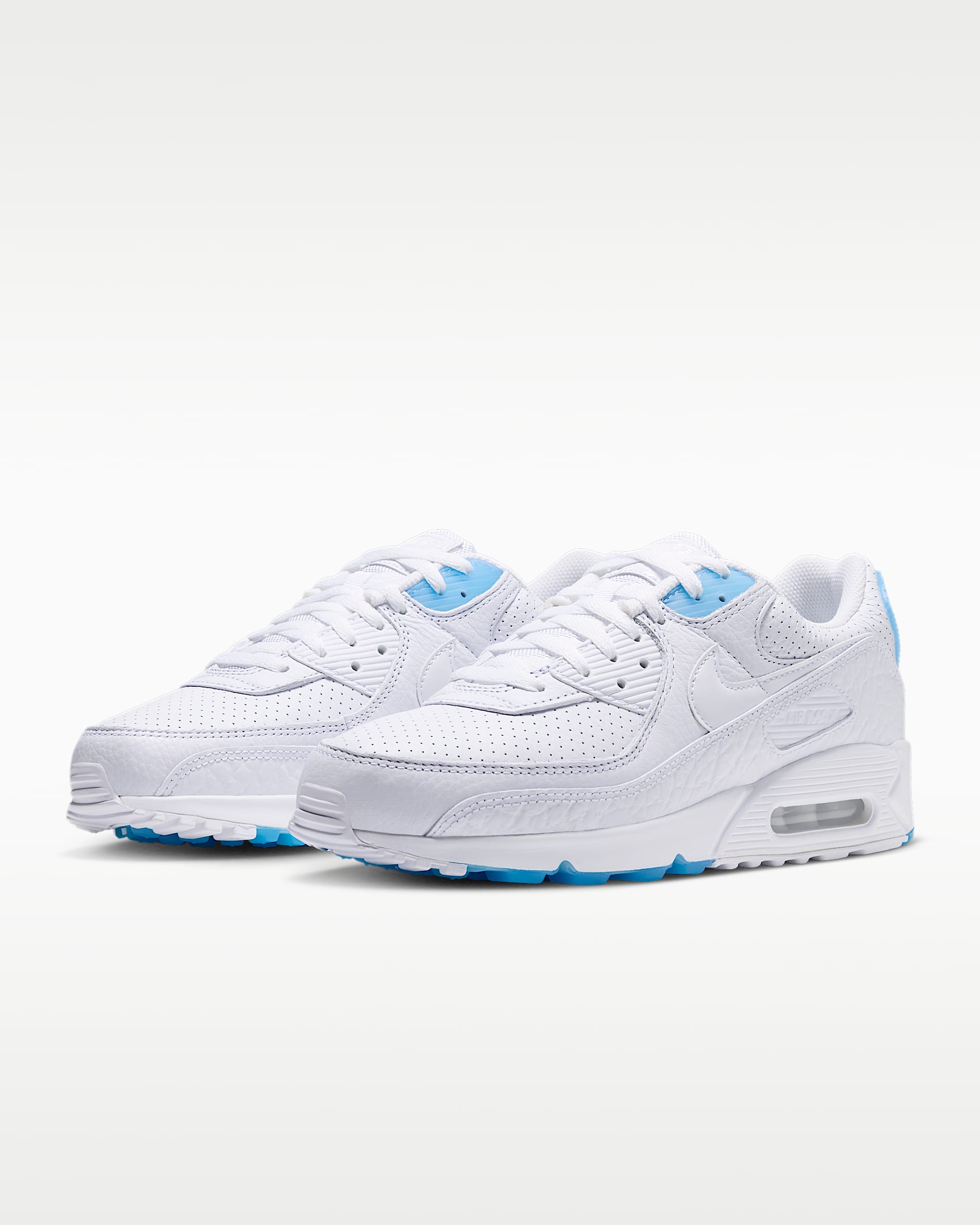 Nike Air Max 90 Erkek Ayakkabısı - Beyaz/Aurora Blue/Beyaz