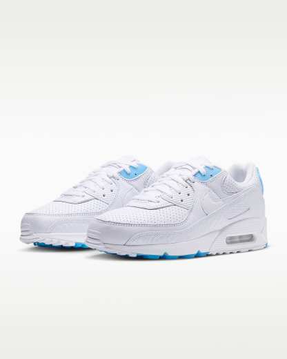 Nike Air Max 90 Erkek Ayakkabısı - Beyaz/Aurora Blue/Beyaz