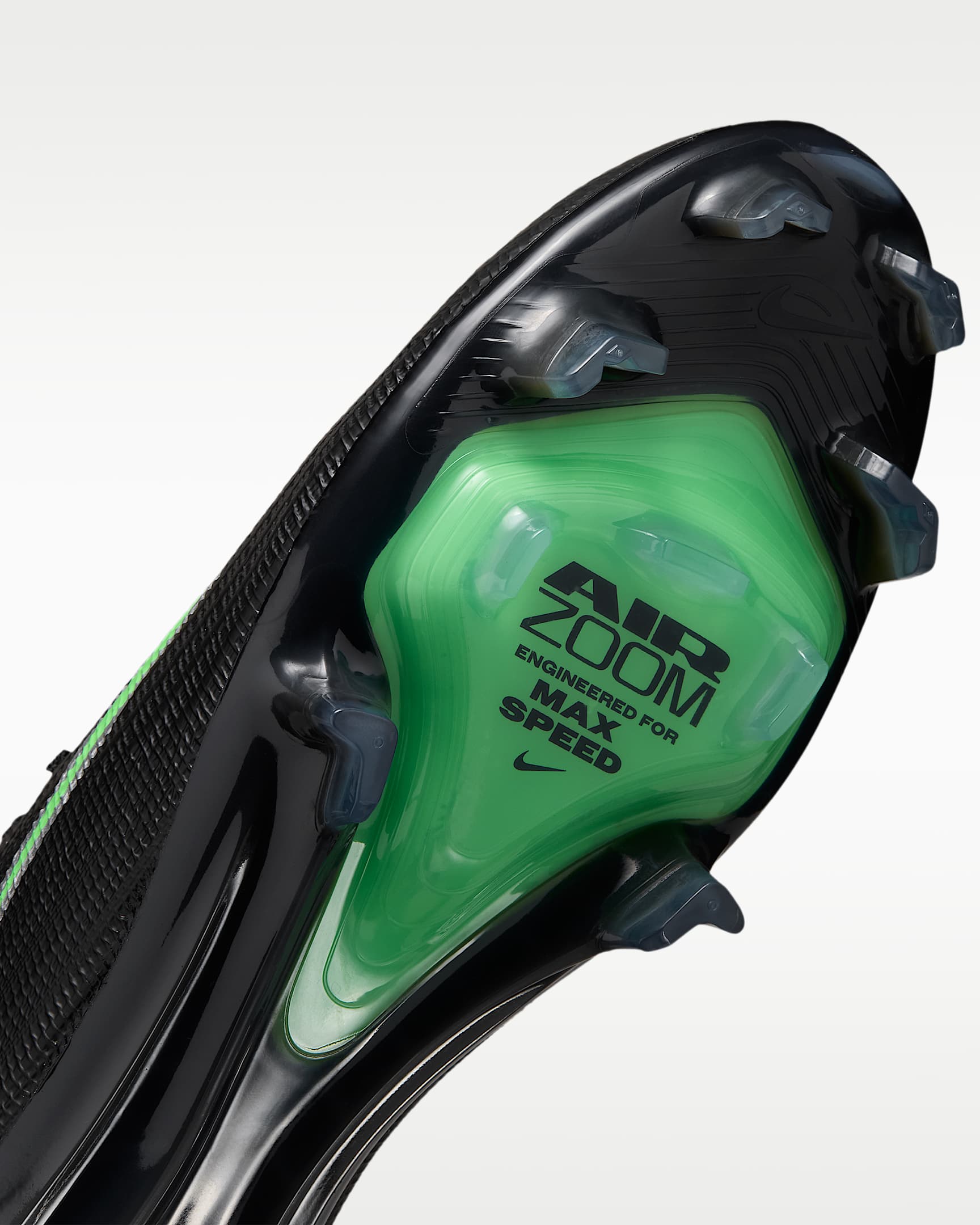 Nike Mercurial Superfly 11 Elite Düşük Bilekli Kuru Çim Zemin Kramponu - Siyah/Siyah/Illusion Green