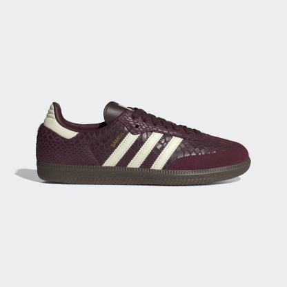 SAMBA OG YILAN DESENLİ AYAKKABI - Maroon / Cream White / Gold Metallic - IH3979 - Görsel 1