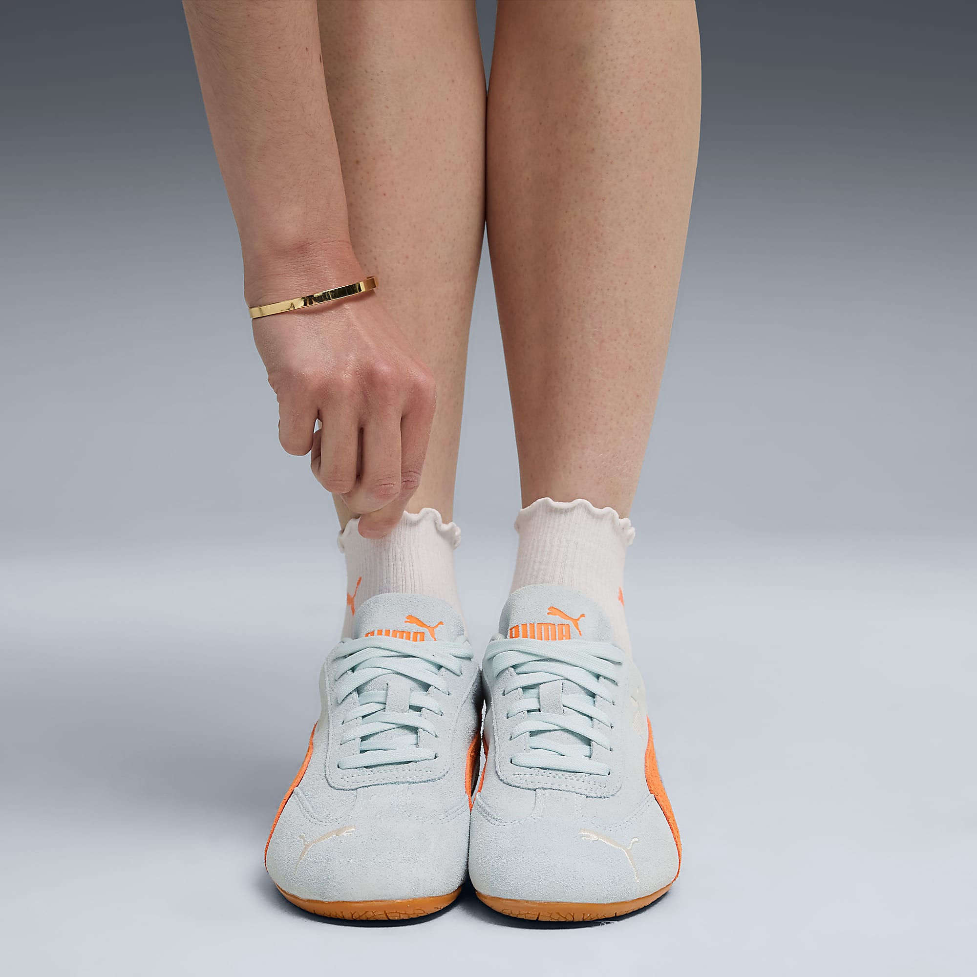Speedcat OG UNISEX Ayakkabı - Sea Glass-Orange Glo - 398846_40 - Görsel 2