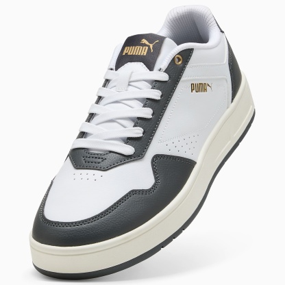 Court CLASSIC Ayakkabı - PUMA White-Dusky Gray-PUMA Gold - 395018_22 - Görsel 6