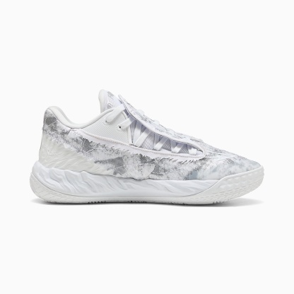 MB.05 Lo Team UNISEX Basketbol Ayakkabısı - PUMA White-Gray Echo - 313266_02 - Görsel 7