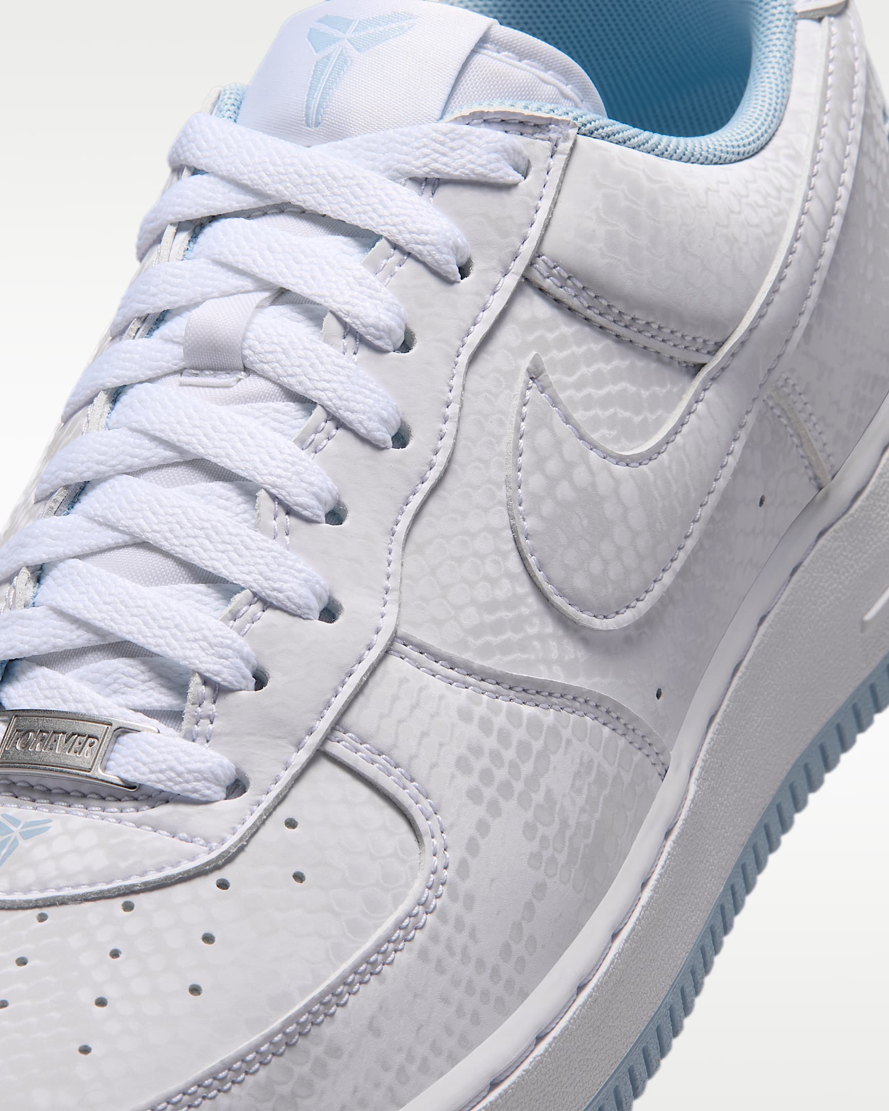 Kobe Air Force 1 Low Erkek Ayakkabısı - Beyaz/Armory Blue