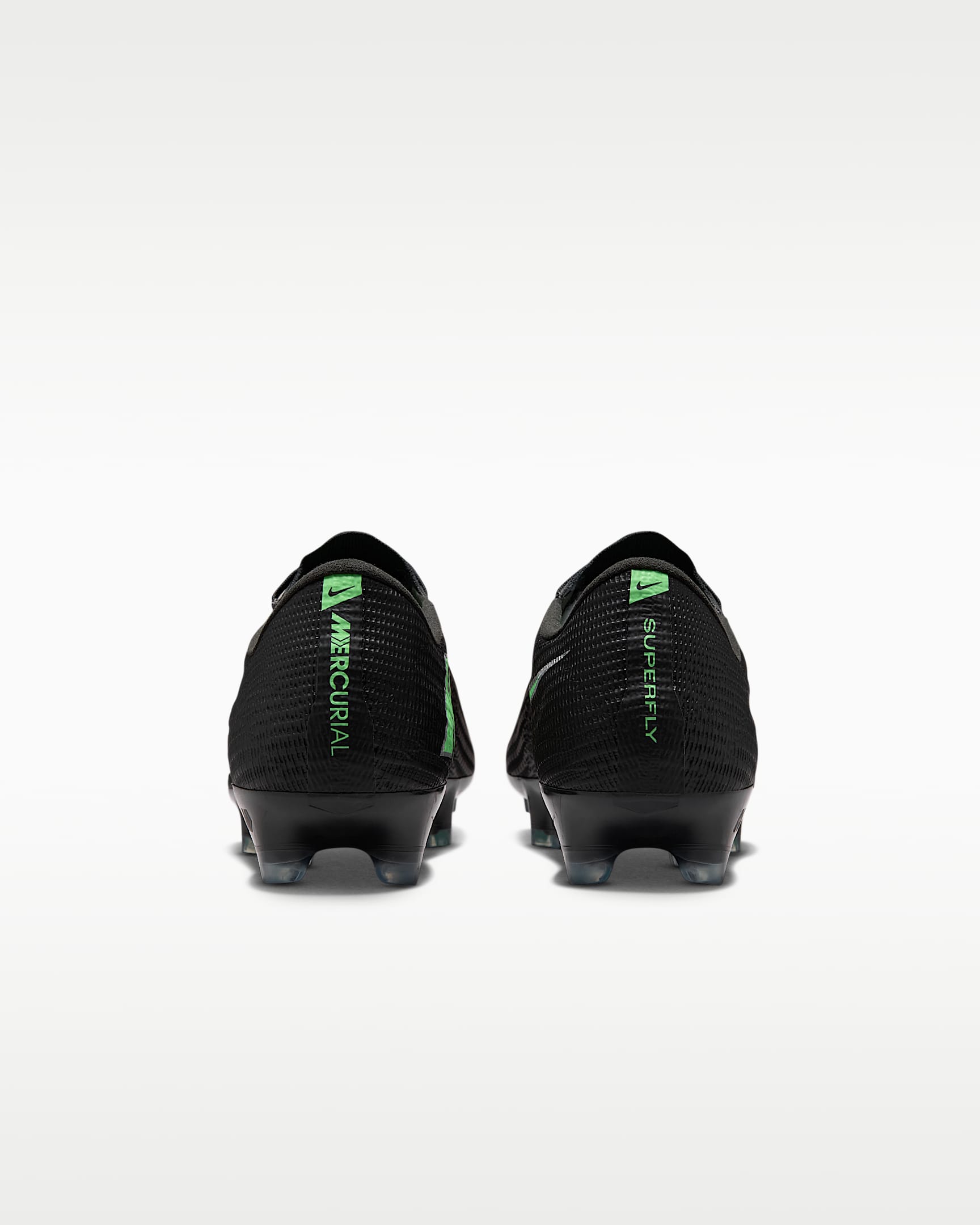 Nike Mercurial Superfly 11 Elite Düşük Bilekli Kuru Çim Zemin Kramponu - Siyah/Siyah/Illusion Green