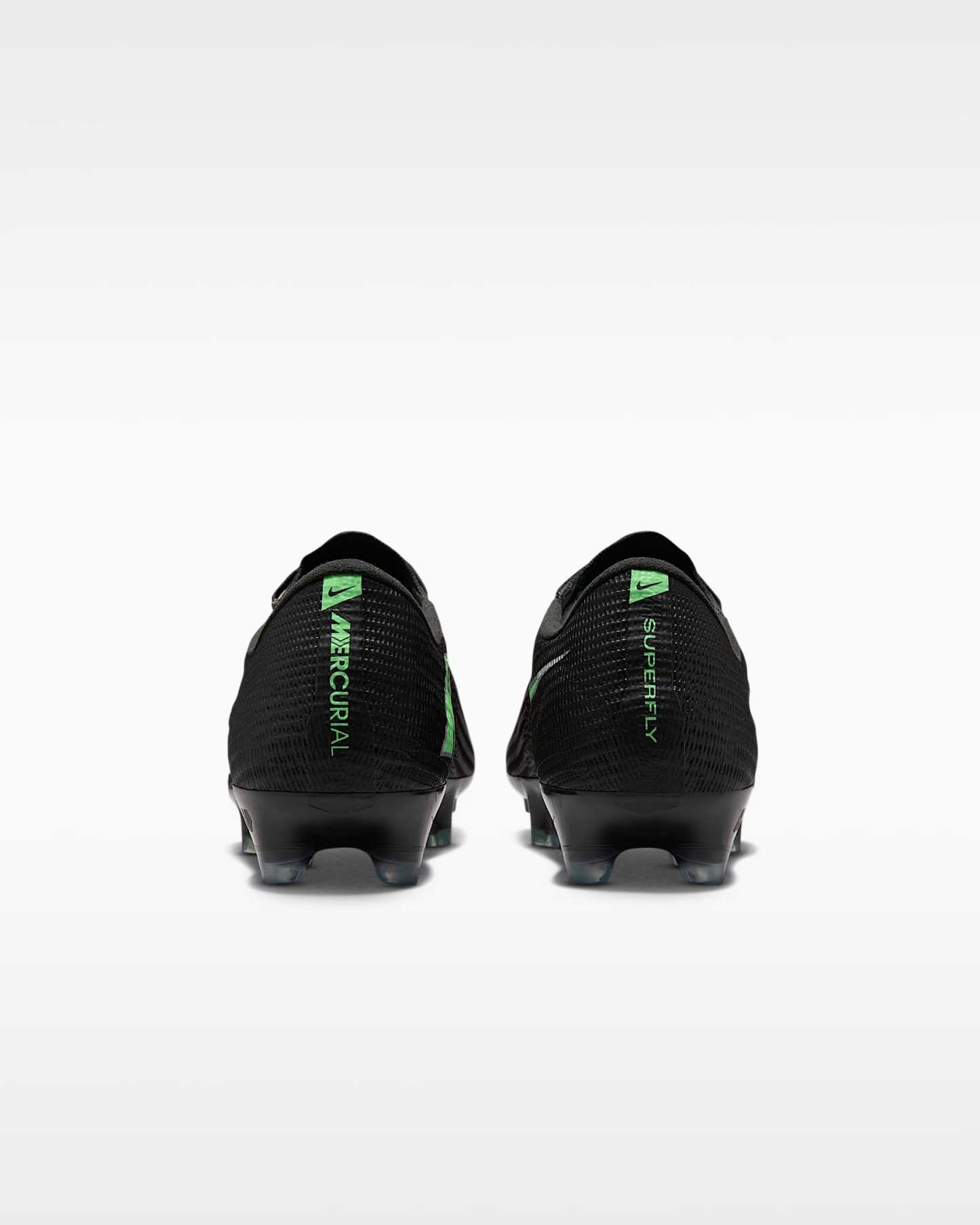 Nike Mercurial Superfly 11 Elite Düşük Bilekli Kuru Çim Zemin Kramponu - Siyah/Siyah/Illusion Green