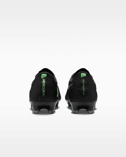 Nike Mercurial Superfly 11 Elite Düşük Bilekli Kuru Çim Zemin Kramponu - Siyah/Siyah/Illusion Green