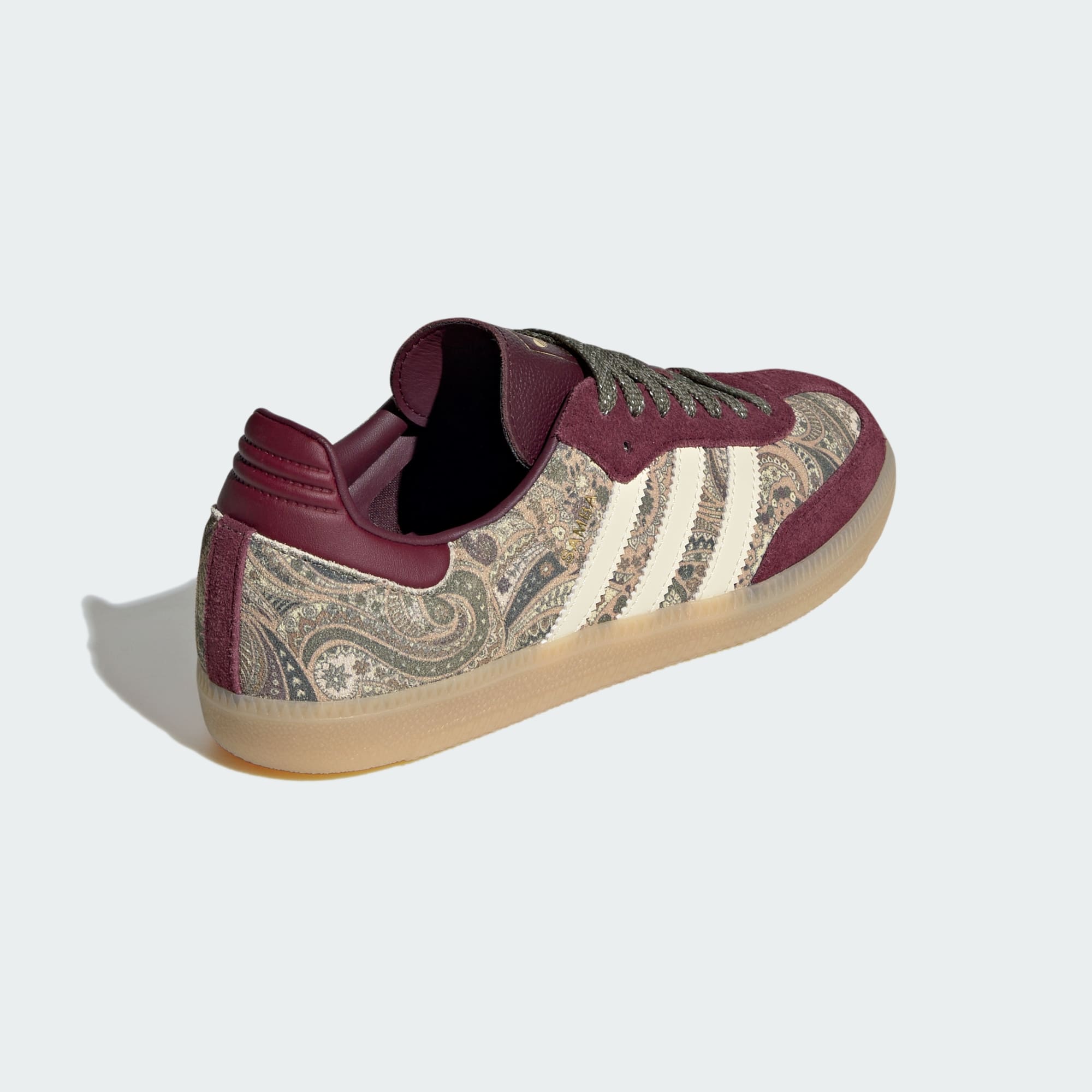 SAMBA OG X LIBERTY LONDON AYAKKABI - Maroon / Warm Vanilla / Olive Strata - KH9802 - Görsel 5