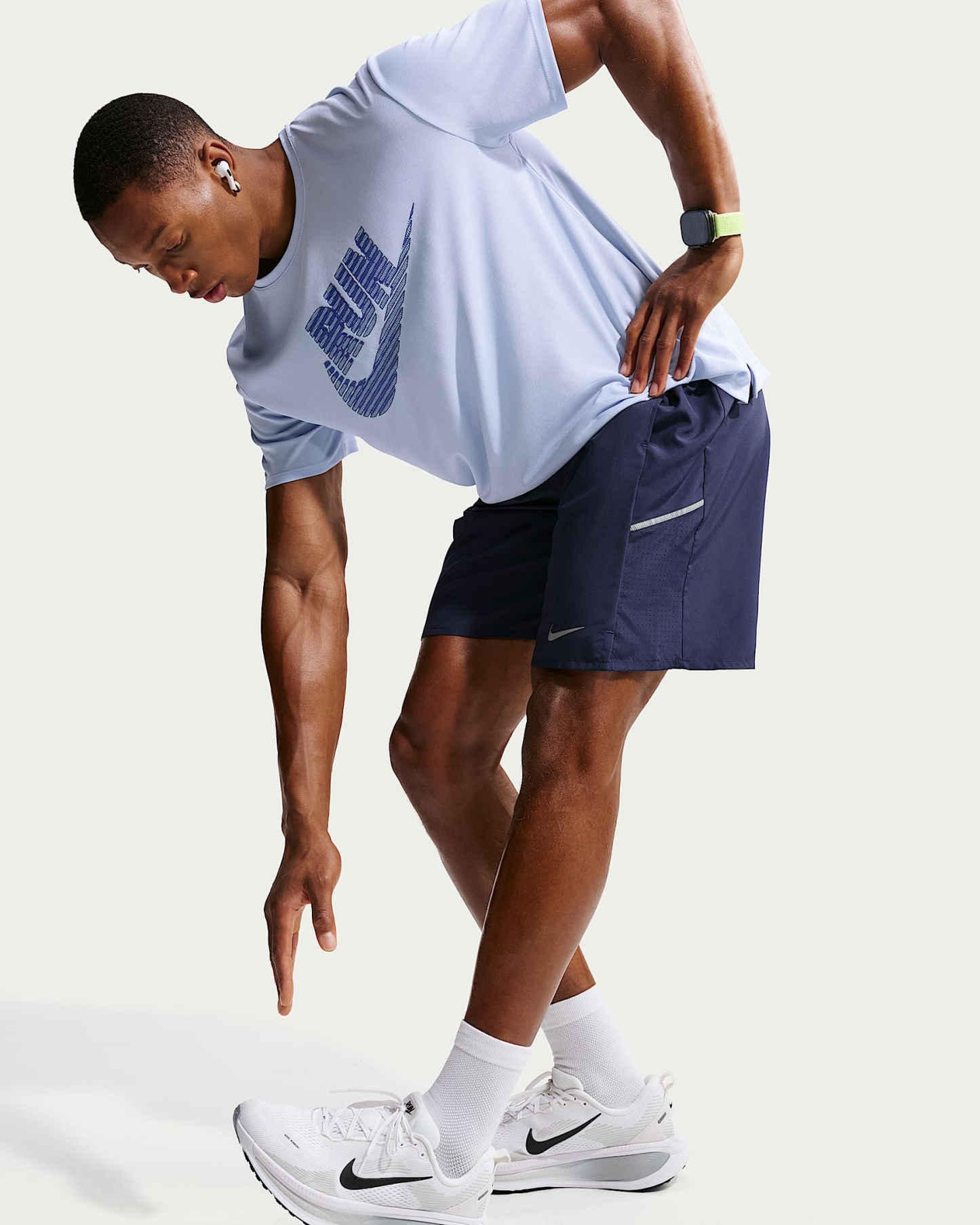 Nike Miler Dri-FIT 23 cm Astarsız Erkek Koşu Şortu - Midnight Navy/Midnight Navy