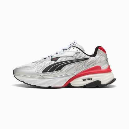 PUMA Fade UNISEX Ayakkabı - PUMA Silver-PUMA White-For All Time Red - 406203_12 - Görsel 1