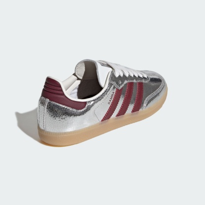 Samba OG Ayakkabı - Silver Metallic / Shadow Red / Core White - KI9386 - Görsel 5