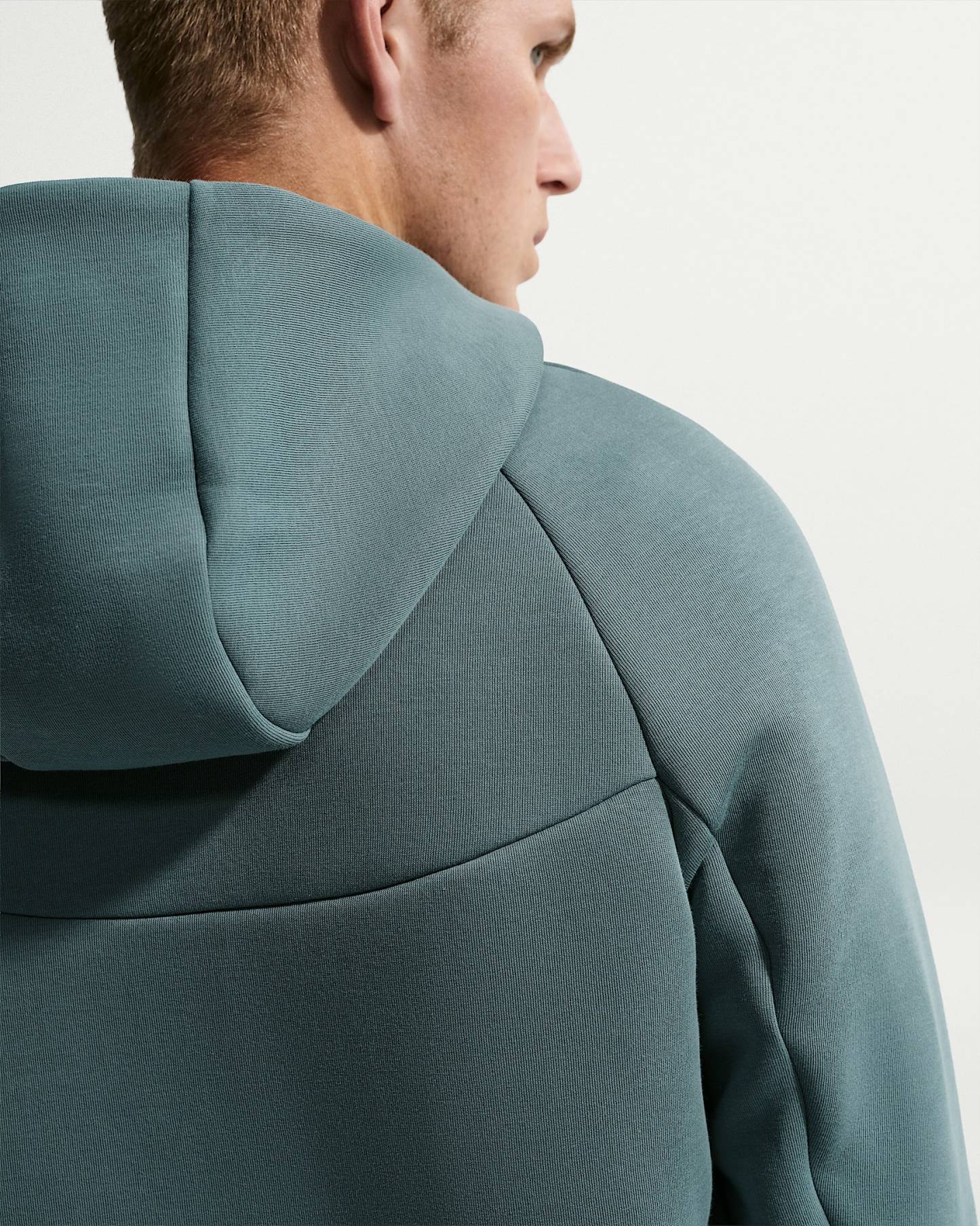 Nike Tech Fleece Windrunner Tam Boy Fermuarlı Erkek Ceketi - Mineral Slate/Siyah