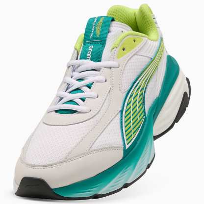 PUMA x ASTON MARTIN ARAMCO F1® TEAM Fade UNISEX Ayakkabı - PUMA White-Lime Shimmer - 309354_02 - Görsel 8