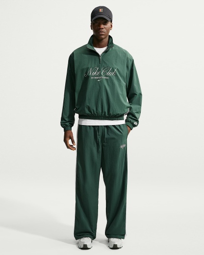 Nike Club Yarım Fermuarlı Erkek Ceketi - Fir/Phantom/Phantom