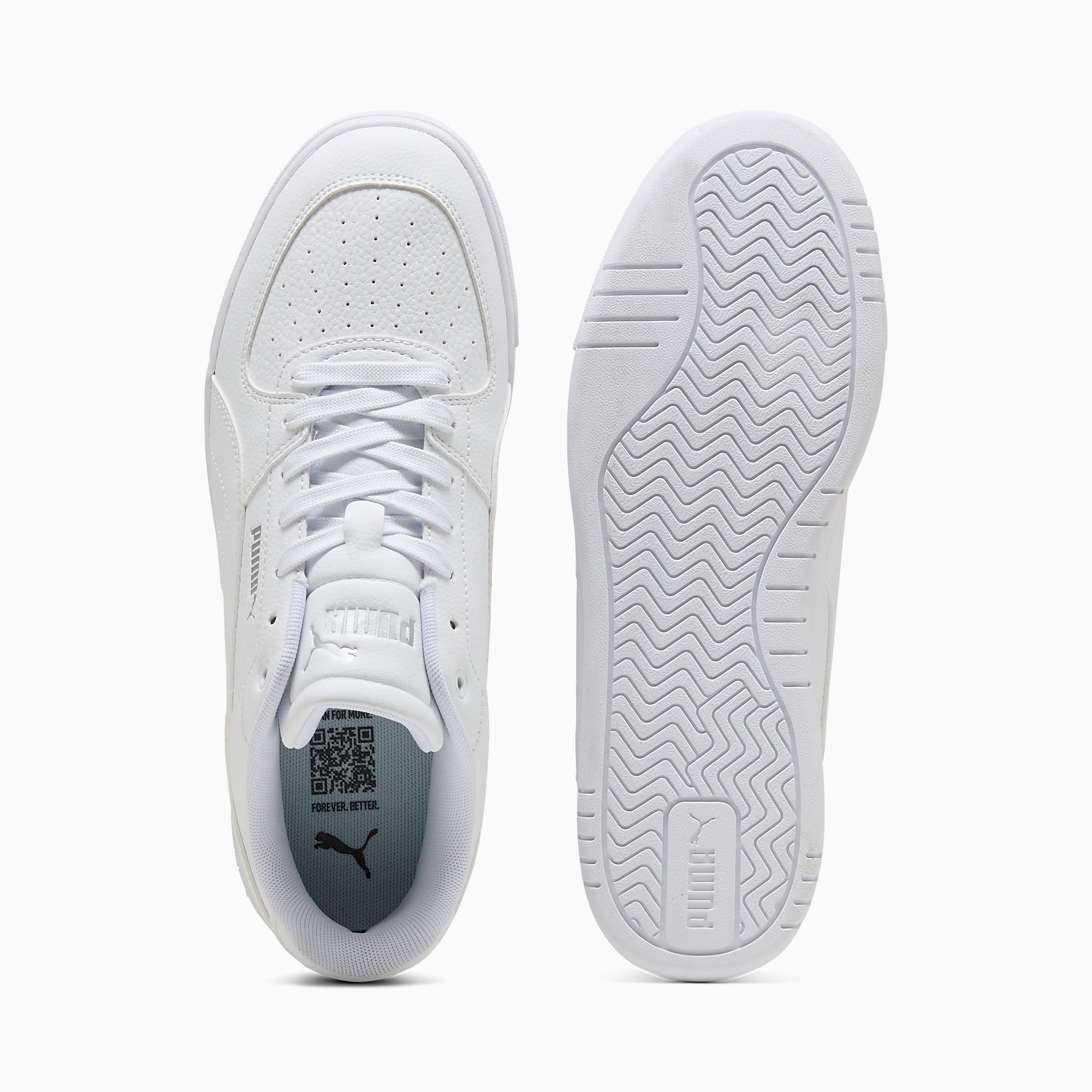 PUMA Caven UNISEX Ayakkabı - Puma White-Puma Silver-Puma Black - 409170_01 - Görsel 4