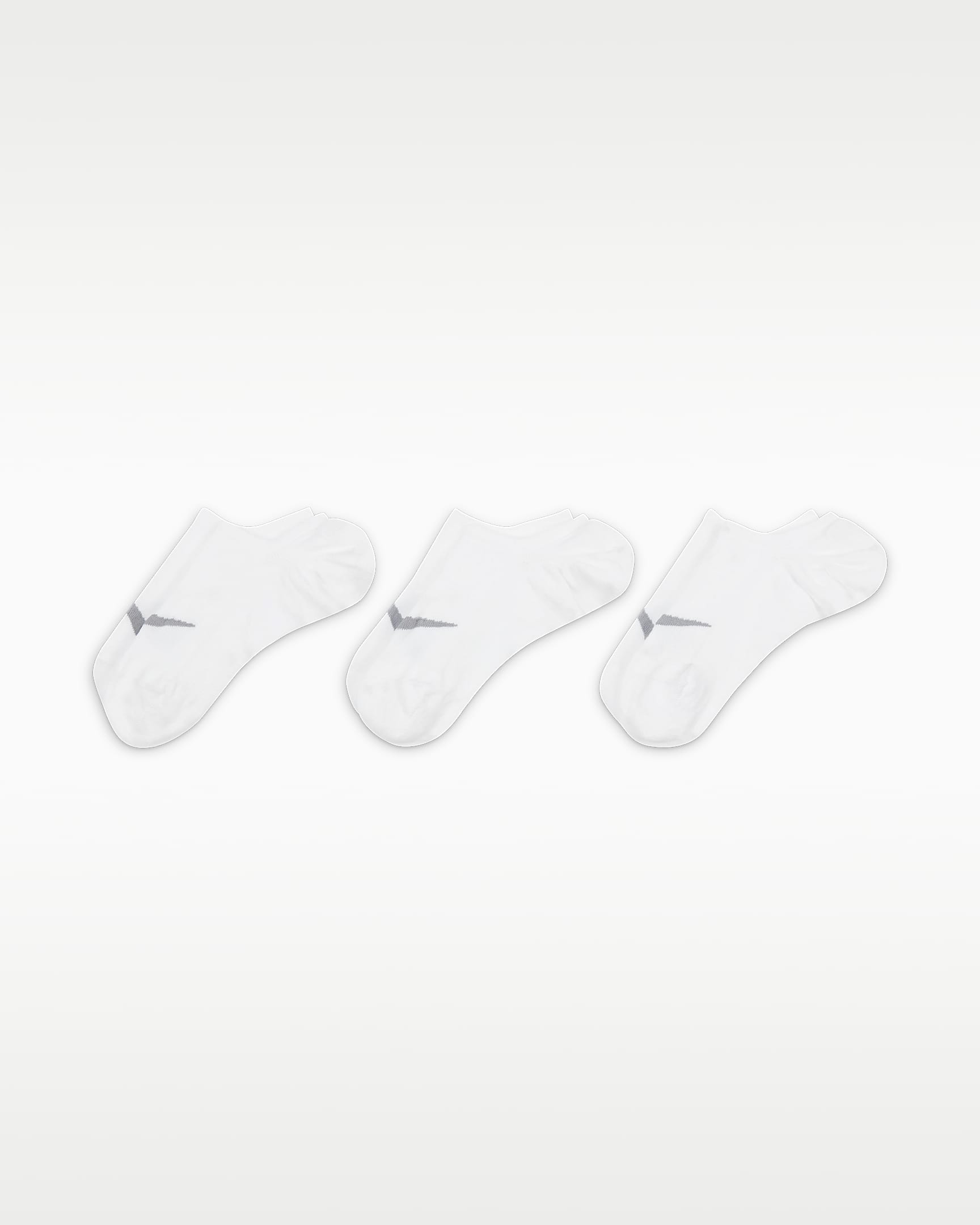 Nike Everyday Plus Lightweight Kadın Antrenman Babet Çorapları (3 Çift) - Beyaz/Wolf Grey
