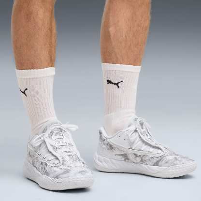 MB.05 Lo Team UNISEX Basketbol Ayakkabısı - PUMA White-Gray Echo - 313266_02 - Görsel 2
