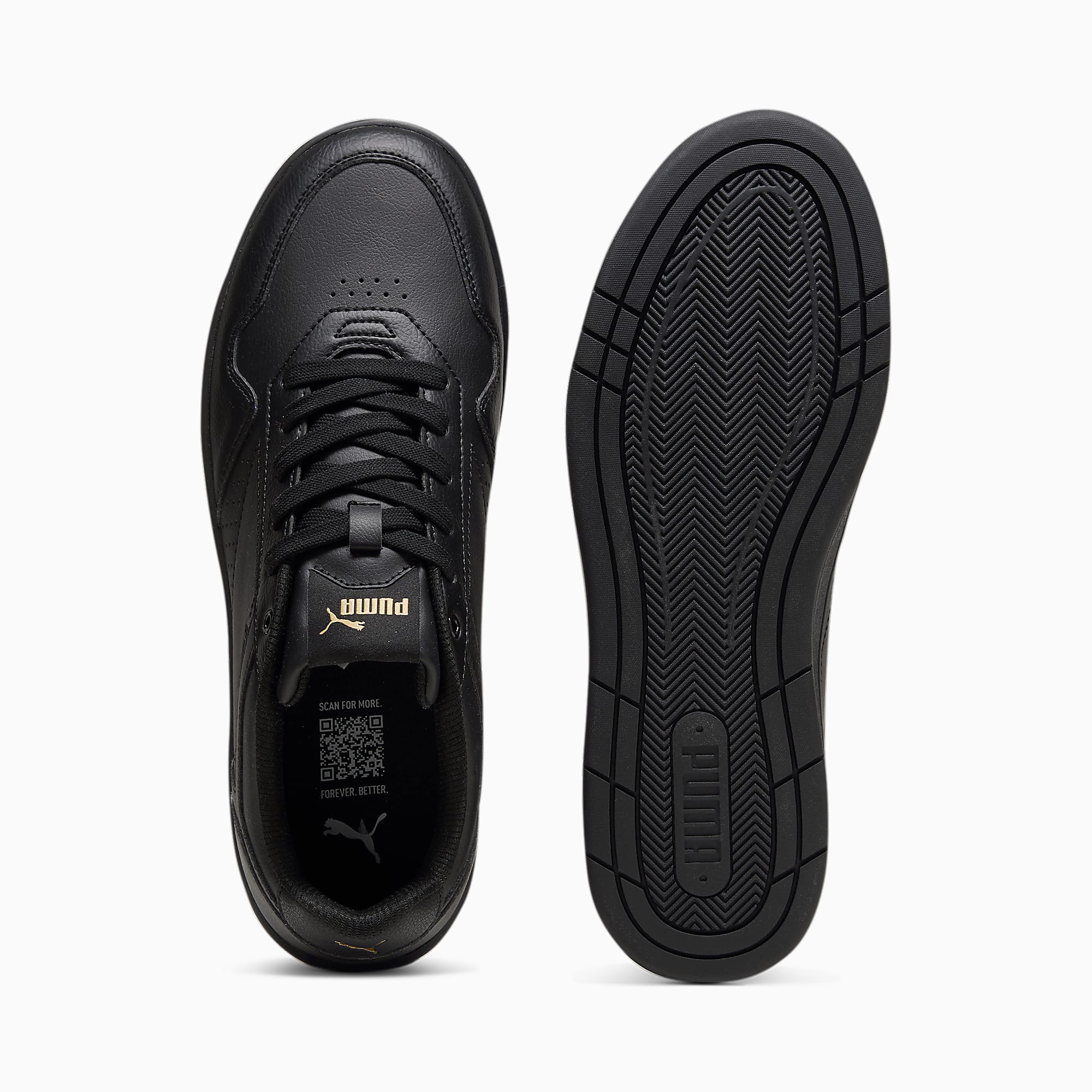 Court CLASSIC Ayakkabı - PUMA Black-PUMA Gold - 395018_02 - Görsel 4