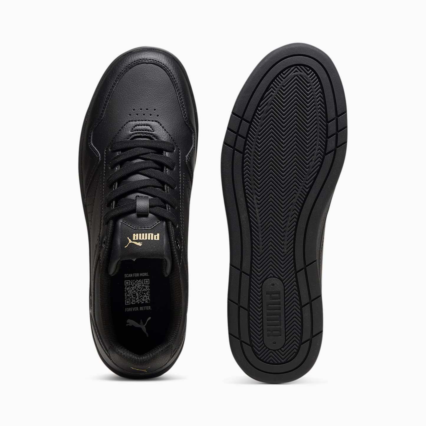 Court CLASSIC Ayakkabı - PUMA Black-PUMA Gold - 395018_02 - Görsel 4