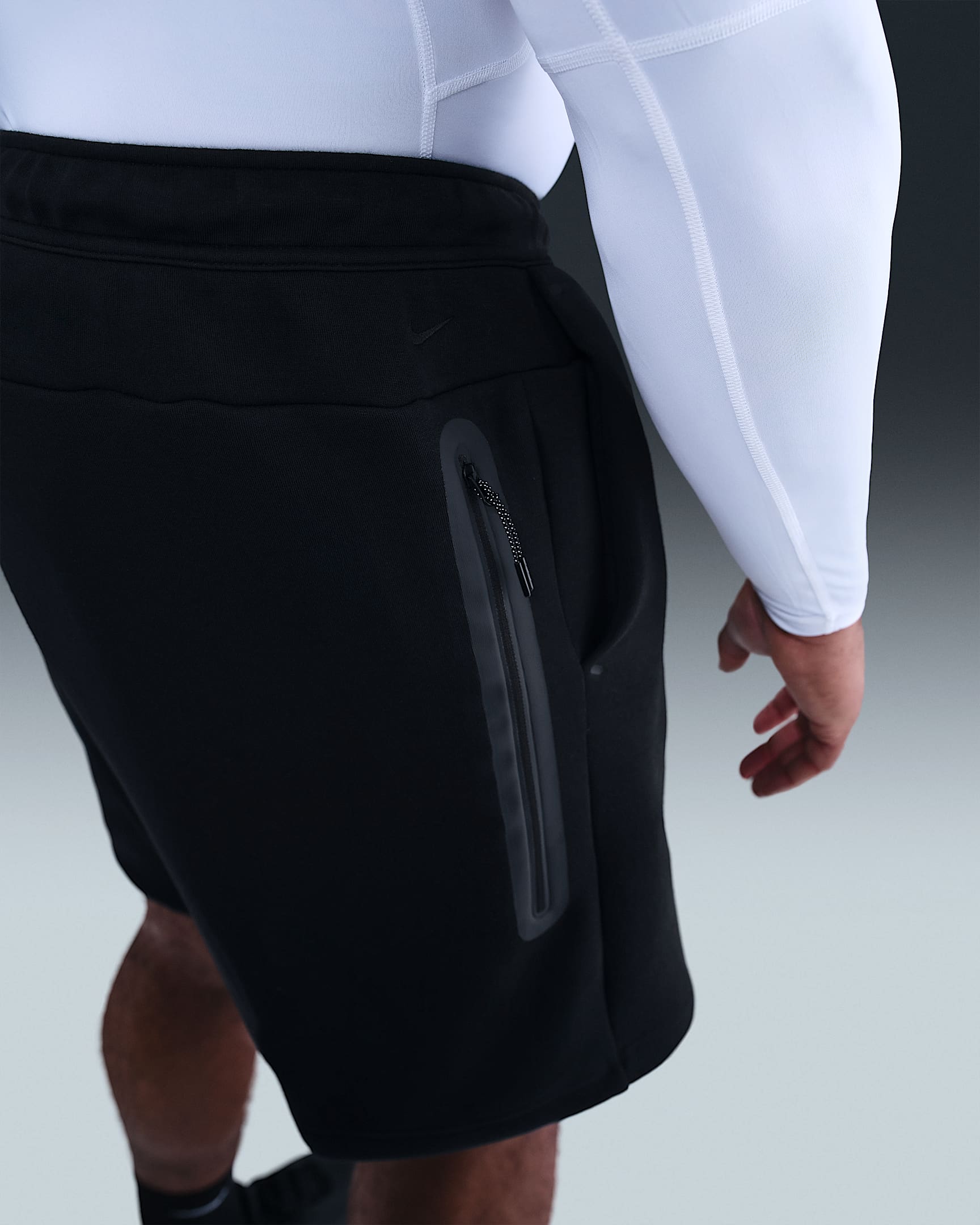 Nike Tech Fleece Erkek Şortu - Siyah/Siyah