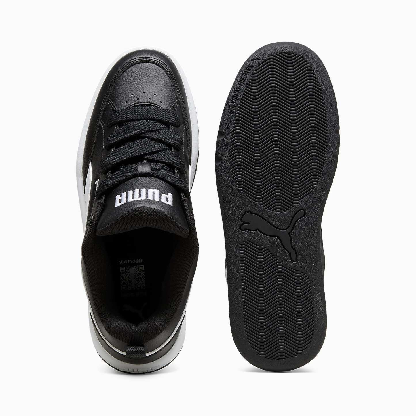 Park Lifestyle Spor Ayakkabı - Puma Black-Puma White - 395084_03 - Görsel 6