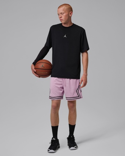 Jordan Sport Dri-FIT 18 cm Mesh Diamond Erkek Şortu - Iced Carmine/Siyah/Siyah