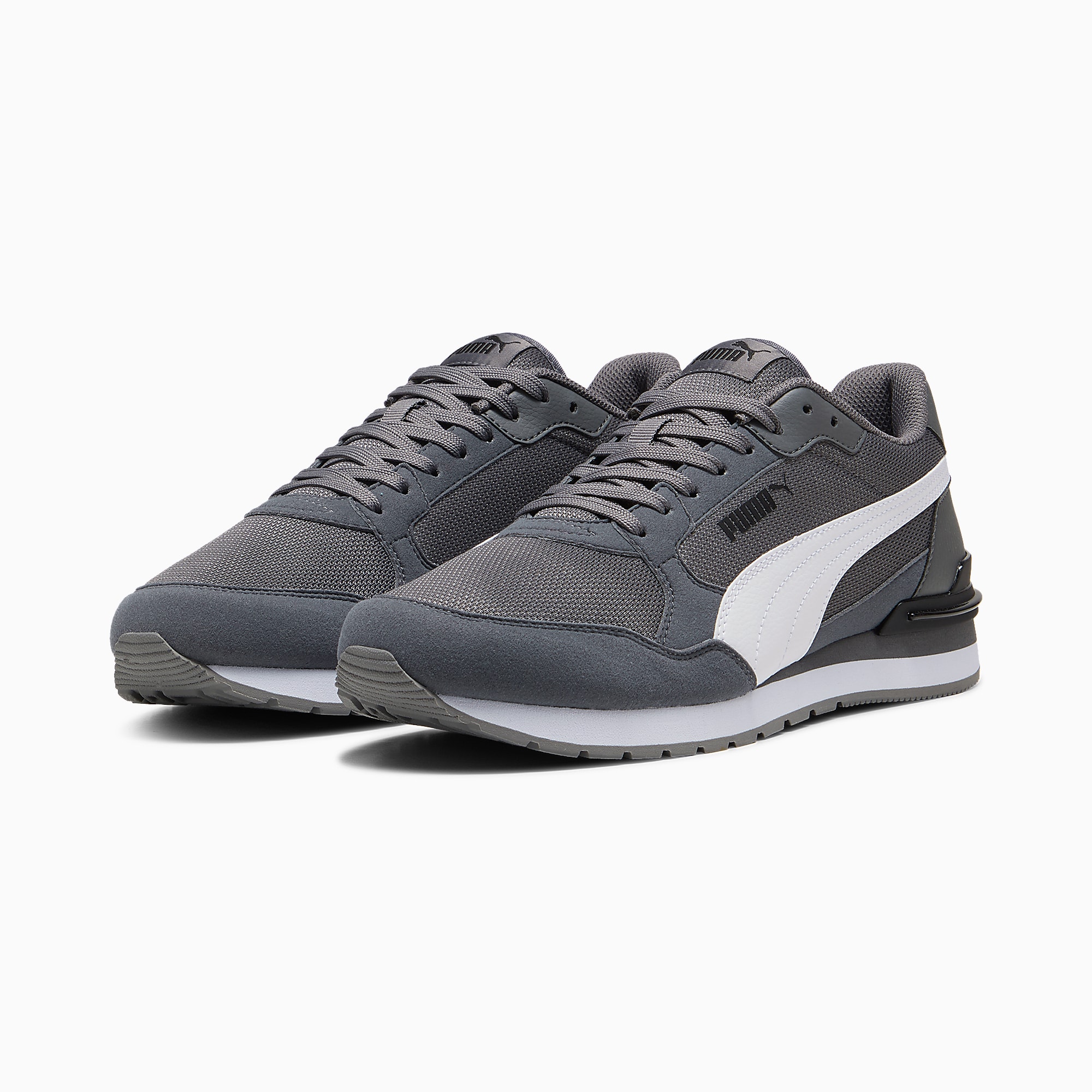 ST Runner v4 Mesh Unisex Spor Ayakkabı - Cool Dark Gray-PUMA White-PUMA Black - 399666_03 - Görsel 4