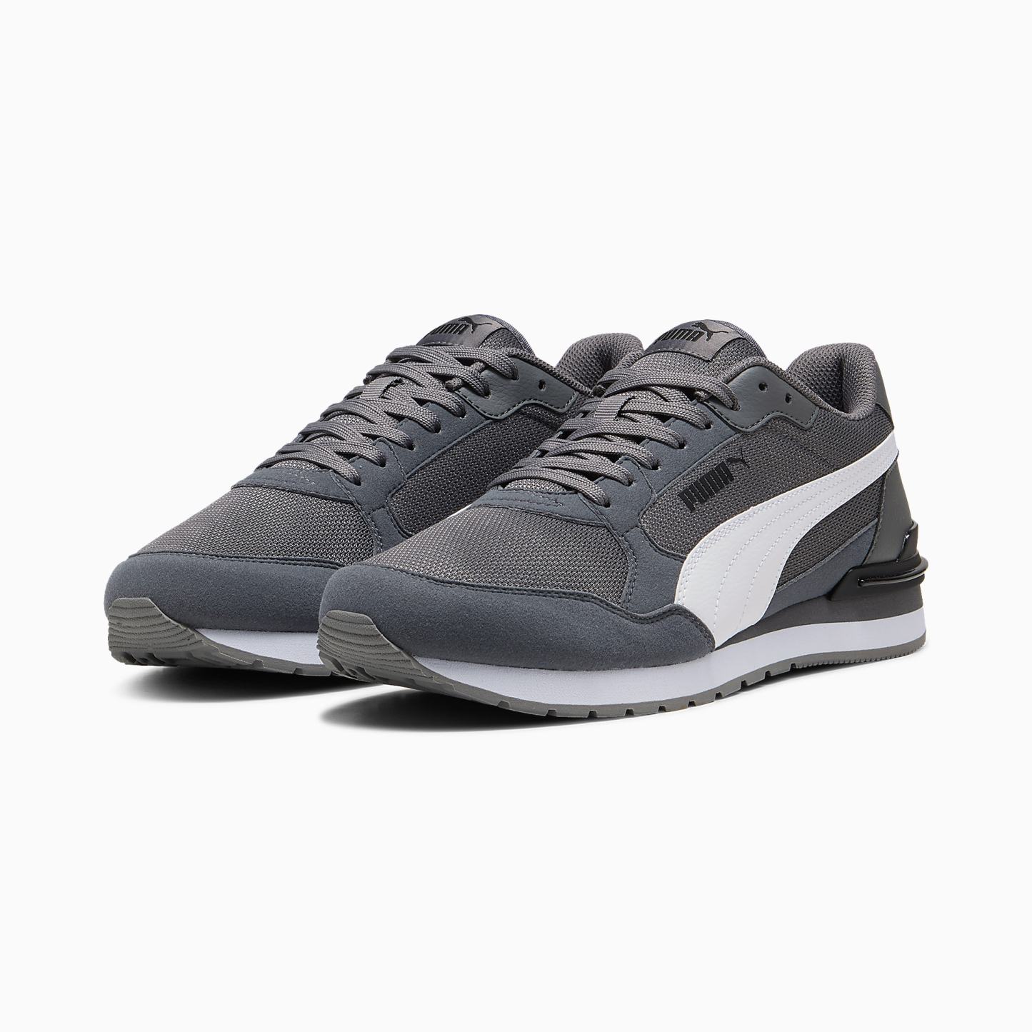 ST Runner v4 Mesh Unisex Spor Ayakkabı - Cool Dark Gray-PUMA White-PUMA Black - 399666_03 - Görsel 4