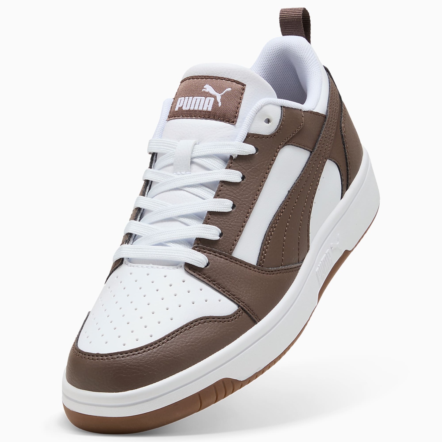 Rebound V6 Low UNISEX Ayakkabı - PUMA White-Flat Bronze-Gum - 406388_59 - Görsel 6