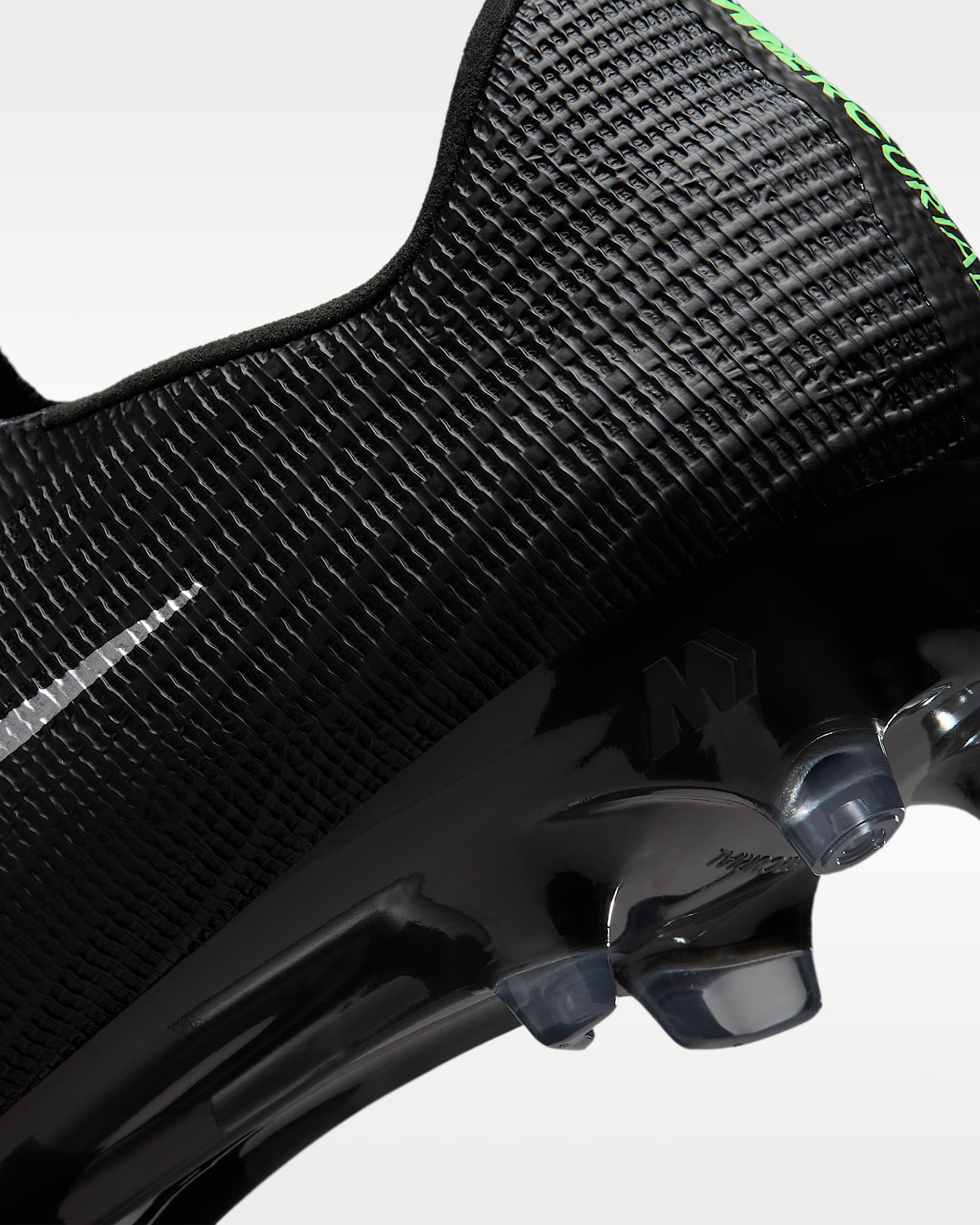Nike Mercurial Superfly 11 Elite Düşük Bilekli Suni Çim Kramponu - Siyah/Siyah/Illusion Green