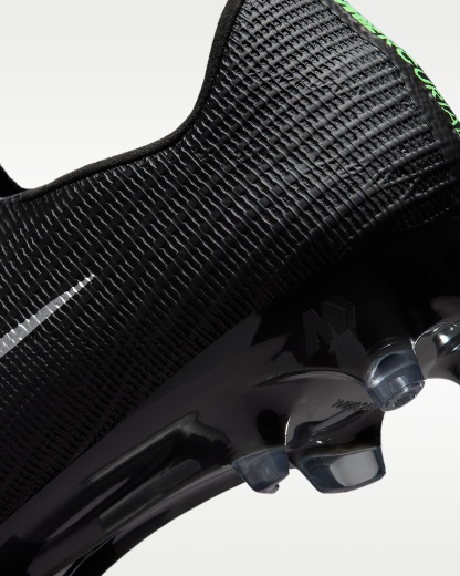 Nike Mercurial Superfly 11 Elite Düşük Bilekli Suni Çim Kramponu - Siyah/Siyah/Illusion Green