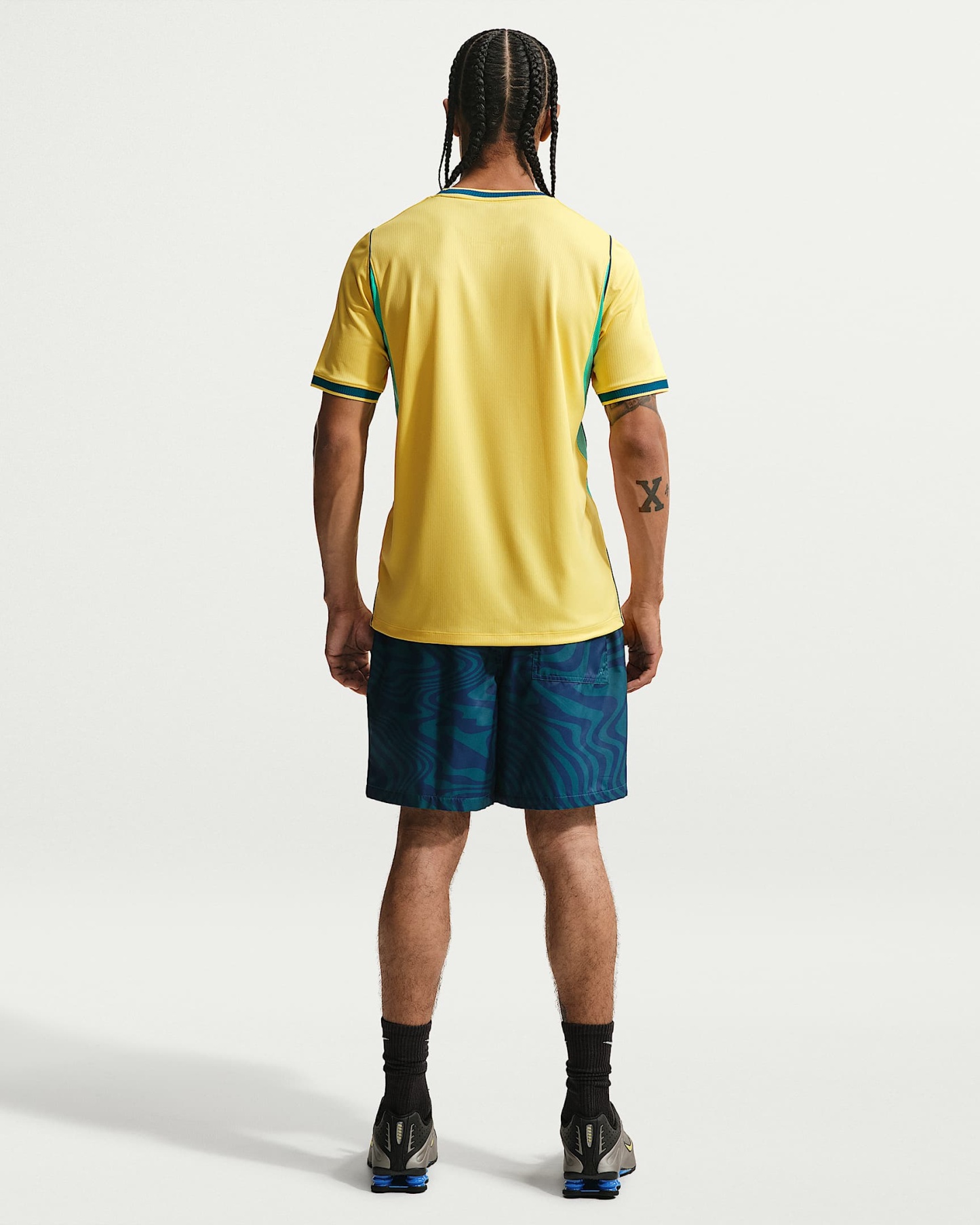 Brezilya Milli Takımı 2026 Stadyum İç Saha Nike Dri-FIT Erkek Futbol Forması - Canary/Light Menta/Geode Teal