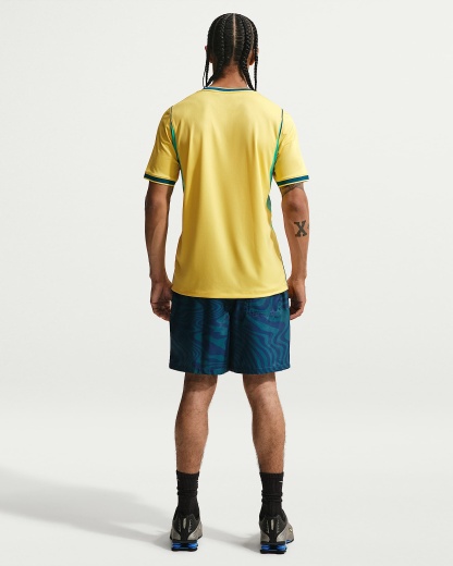 Brezilya Milli Takımı 2026 Stadyum İç Saha Nike Dri-FIT Erkek Futbol Forması - Canary/Light Menta/Geode Teal