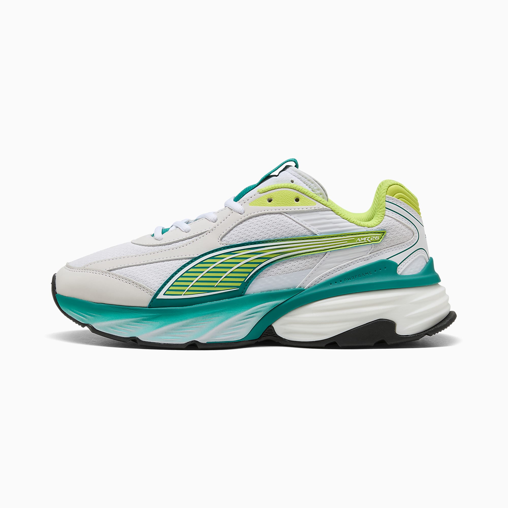 PUMA x ASTON MARTIN ARAMCO F1® TEAM Fade UNISEX Ayakkabı - PUMA White-Lime Shimmer - 309354_02 - Görsel 1