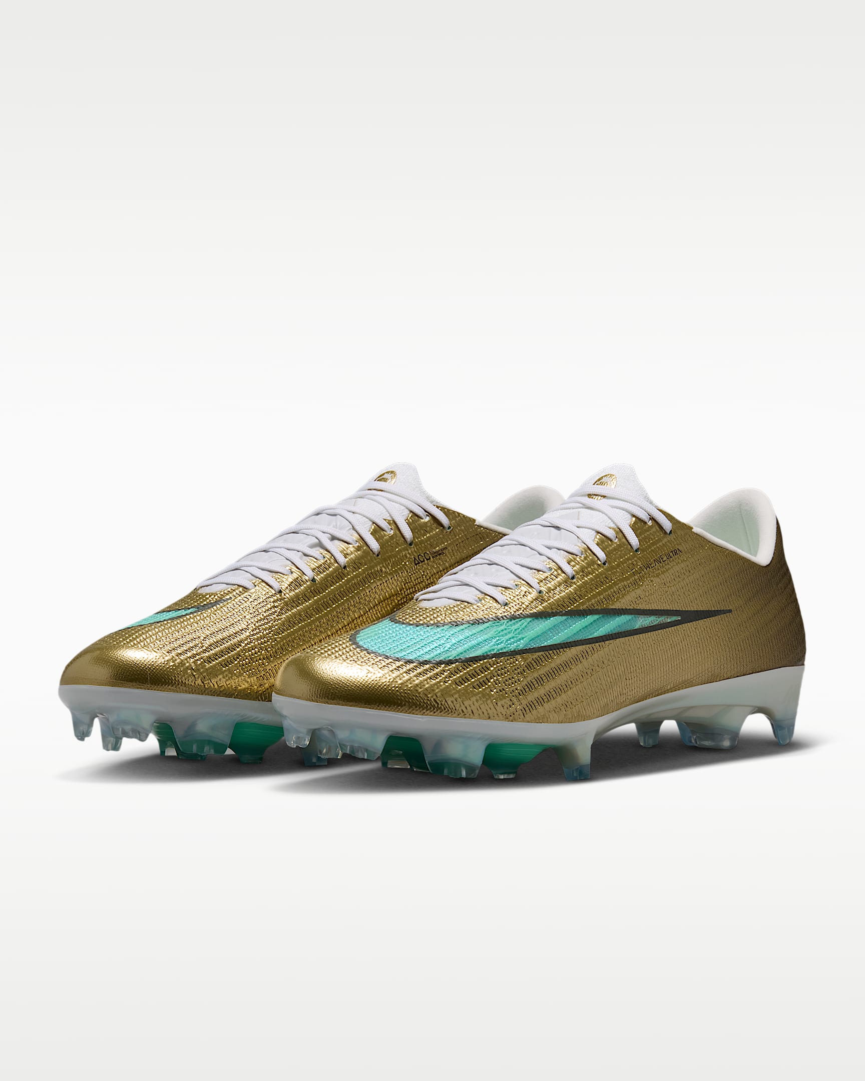 Nike Mercurial Superfly 11 Elite "Kylian Mbappé" Düşük Bilekli Kuru Çim Zemin Kramponu - Metallic Gold/Green Glow