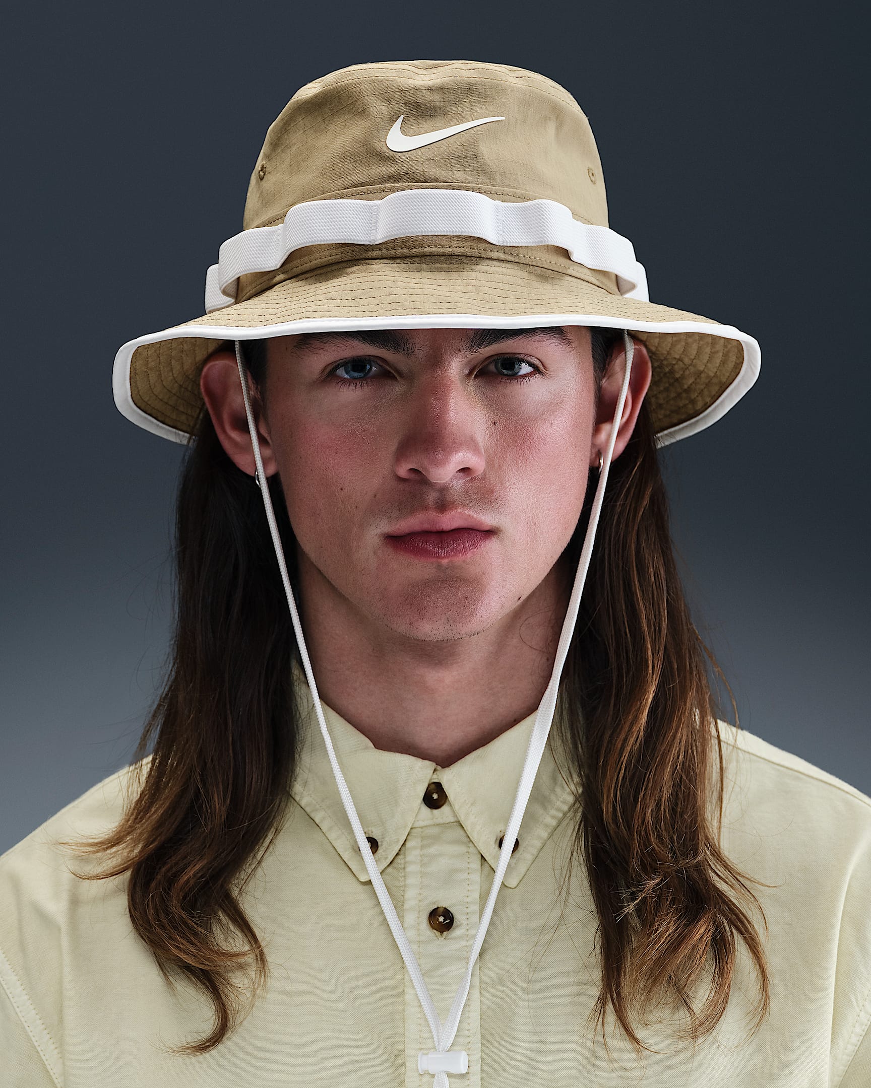 Nike Apex Dri-FIT Balıkçı Şapkası - Parachute Beige/Beyaz/Anthracite/Beyaz