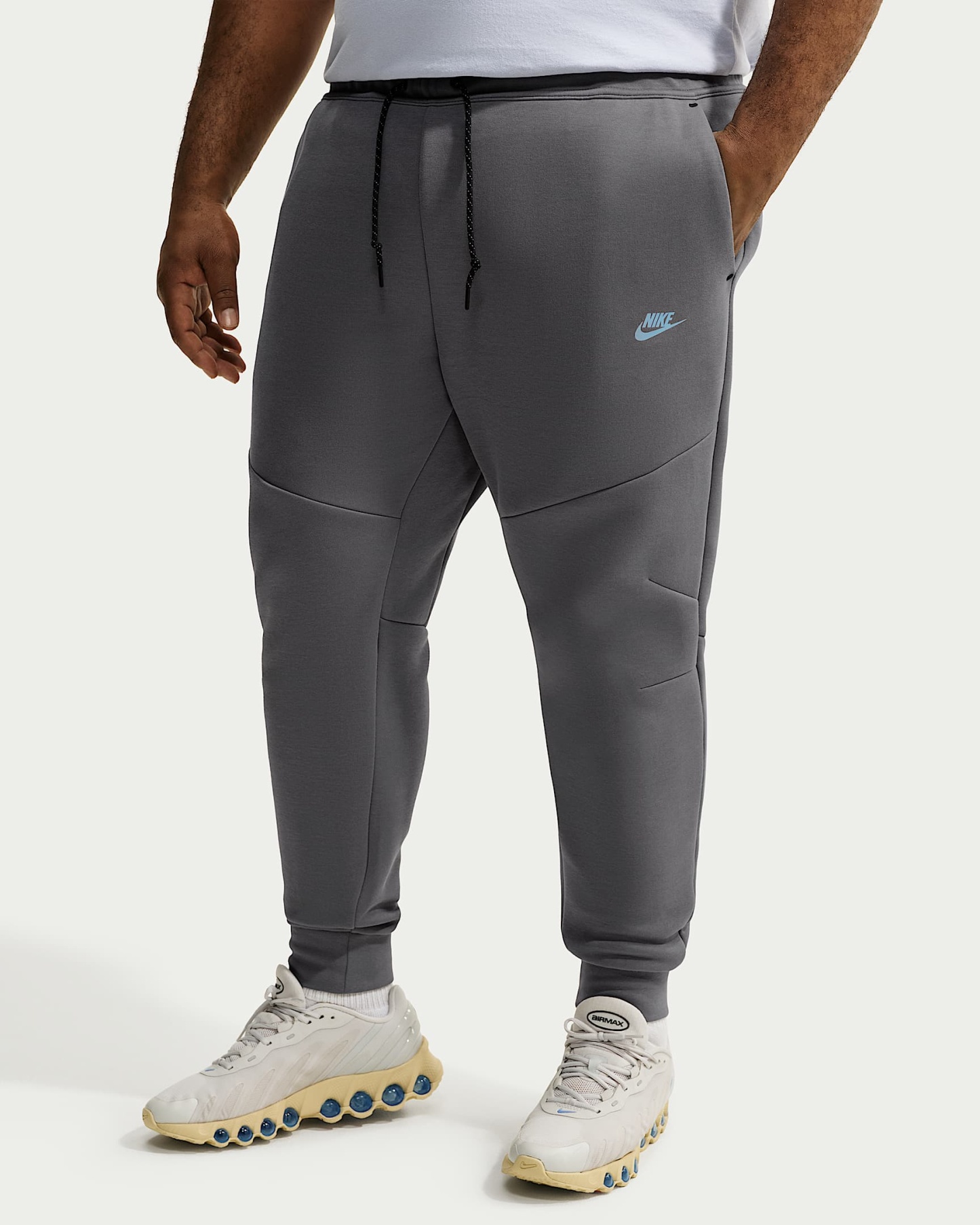 Nike Tech Fleece Erkek Jogger'ı - Smoke Grey/Football Blue