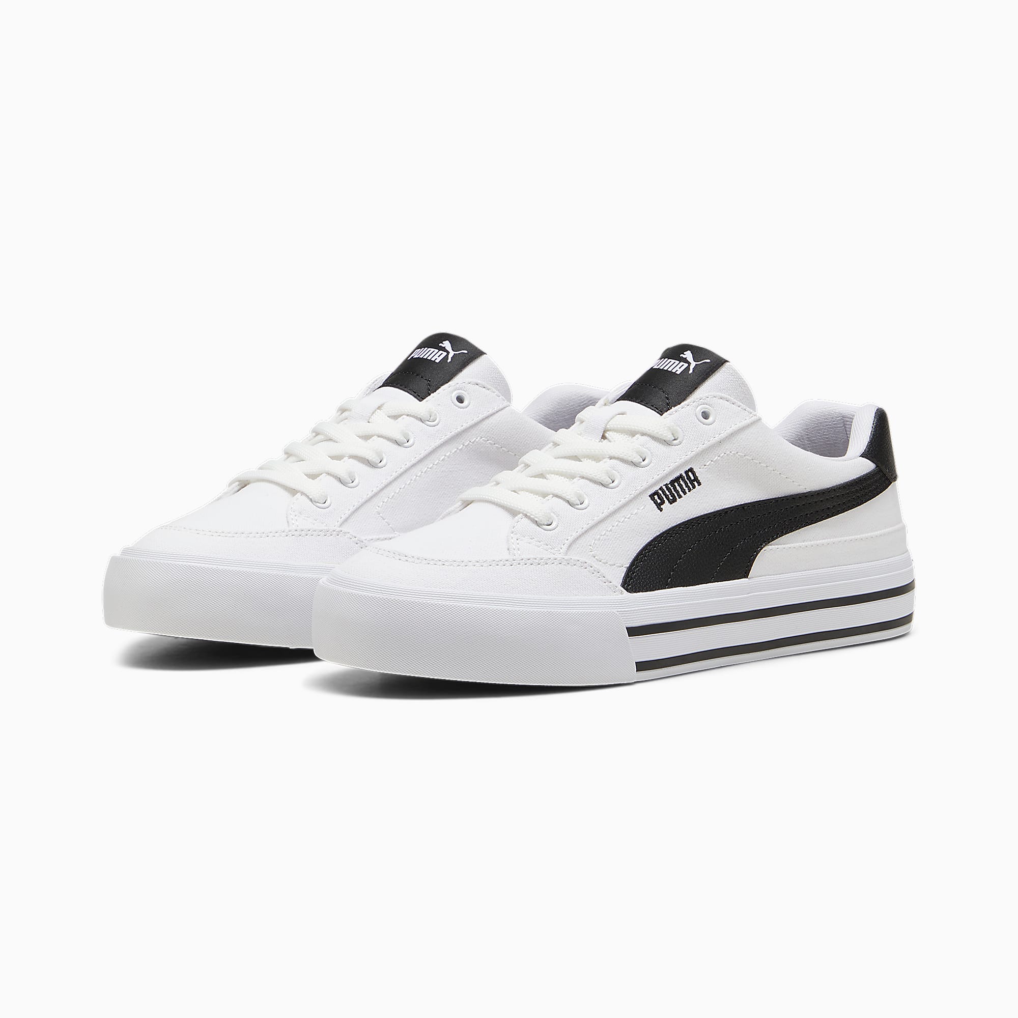 Court CLASSIC VULCANISED FORMSTRIP UNISEX Ayakkabı - Puma White-Puma Black - 396353_02 - Görsel 2