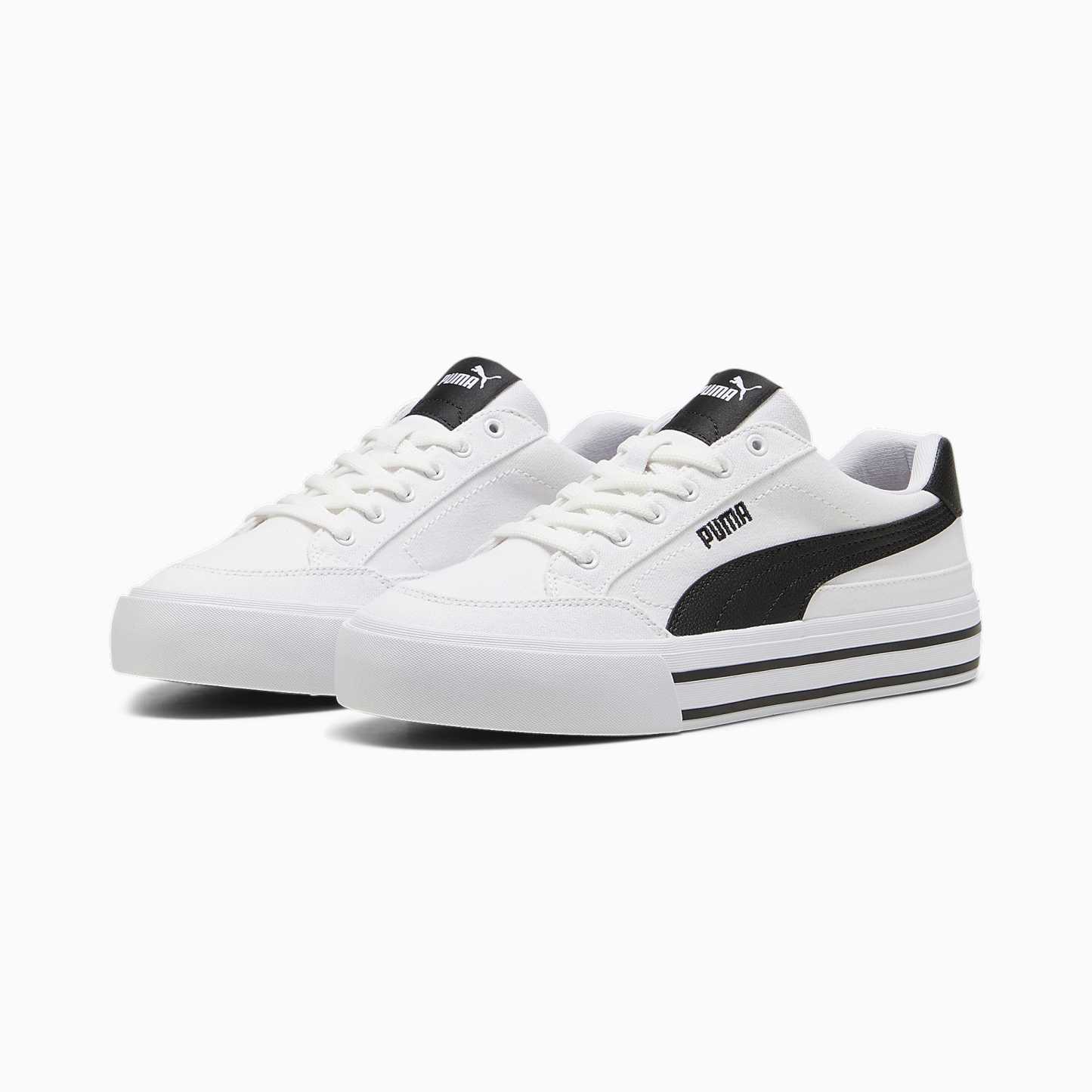 Court CLASSIC VULCANISED FORMSTRIP UNISEX Ayakkabı - Puma White-Puma Black - 396353_02 - Görsel 2
