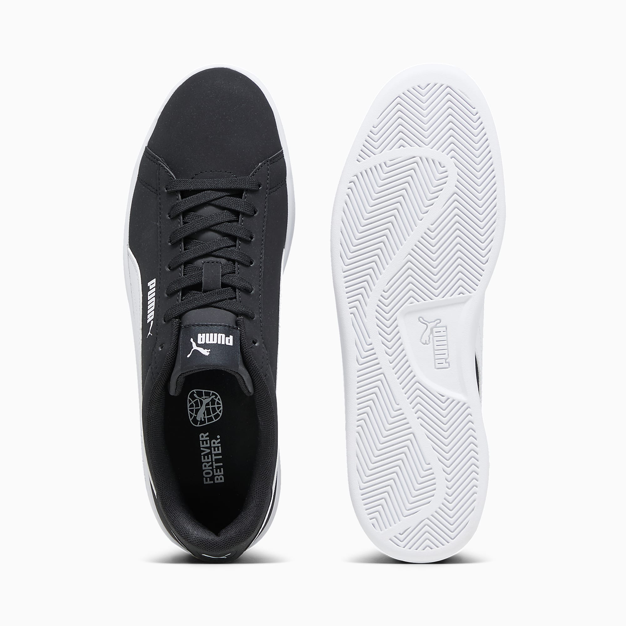PUMA Smash 3.0 Buck Ayakkabı - Puma Black-Puma White - 392336_01 - Görsel 6