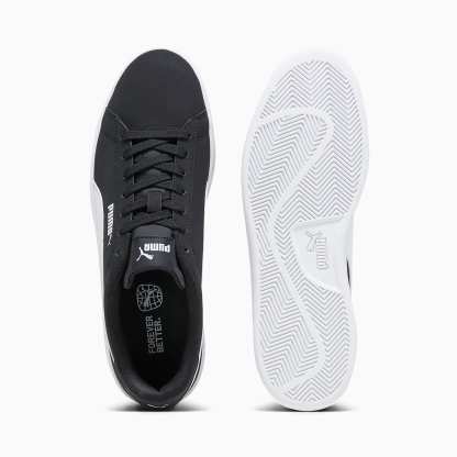 PUMA Smash 3.0 Buck Ayakkabı - Puma Black-Puma White - 392336_01 - Görsel 6