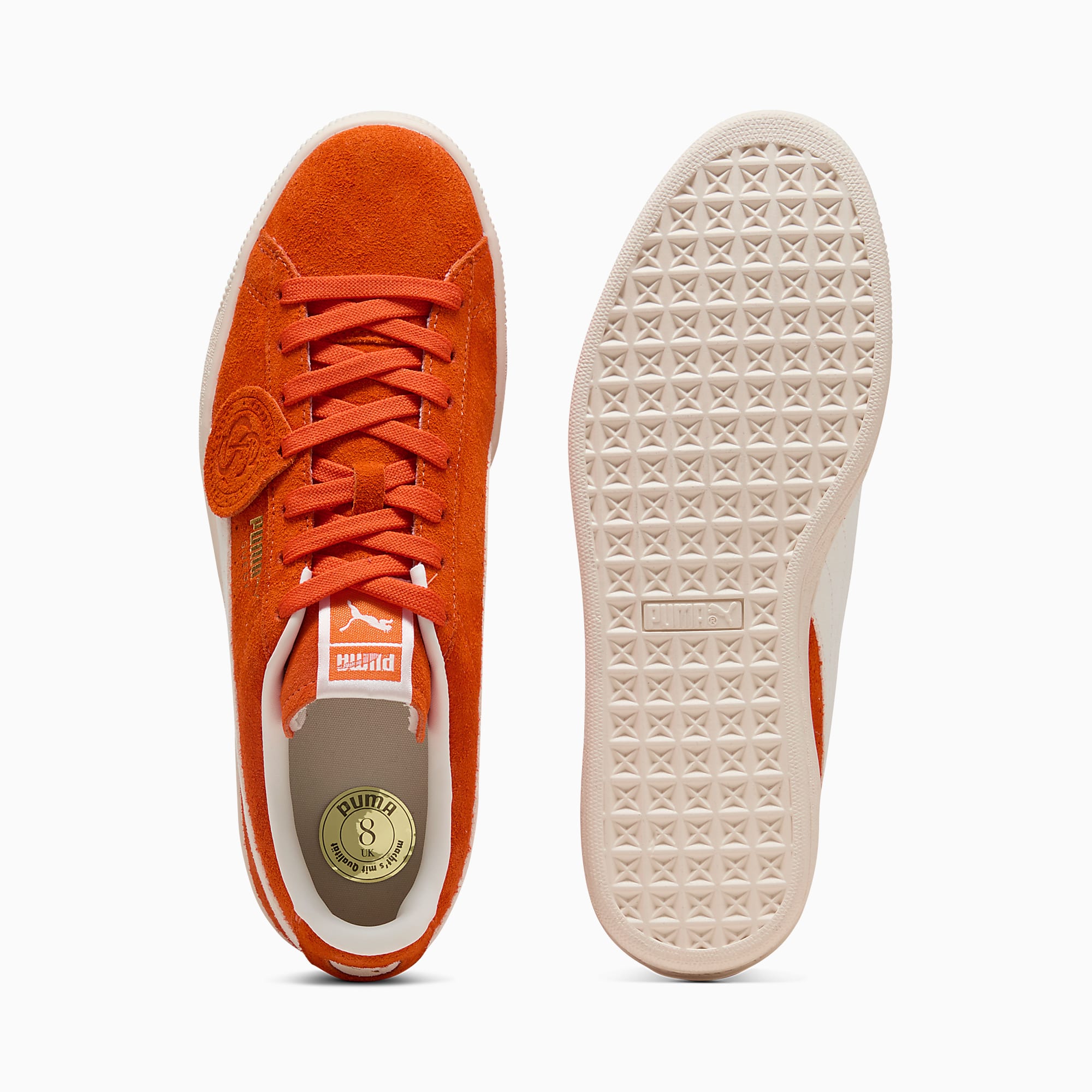 Suede Charles F. Stead IV UNISEX Ayakkabı - Orange Glo-PUMA White - 403766_02 - Görsel 6