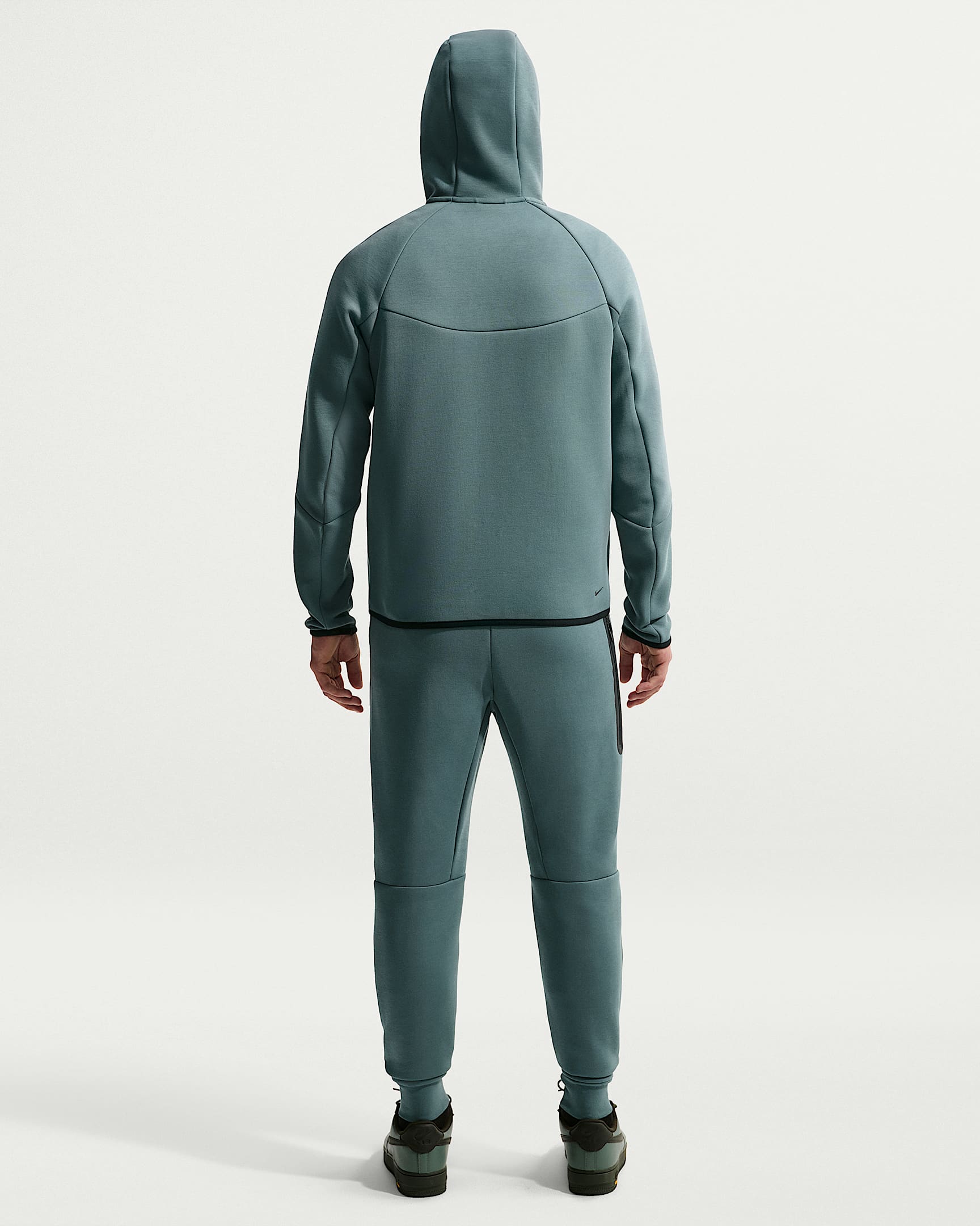 Nike Tech Fleece Windrunner Tam Boy Fermuarlı Erkek Ceketi - Mineral Slate/Siyah