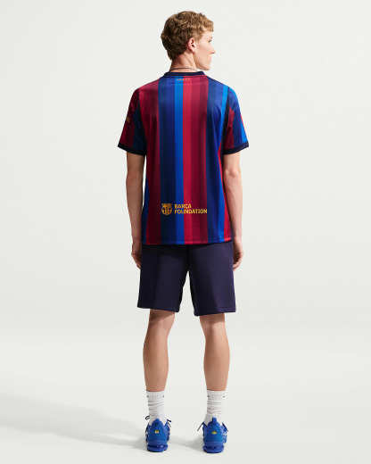 FC Barcelona 2026/27 Stadyum İç Saha Nike Dri-FIT Erkek Futbol Taraftar Forması - Deep Garnet/Blue Void/Blackened Blue/Mineral Yellow