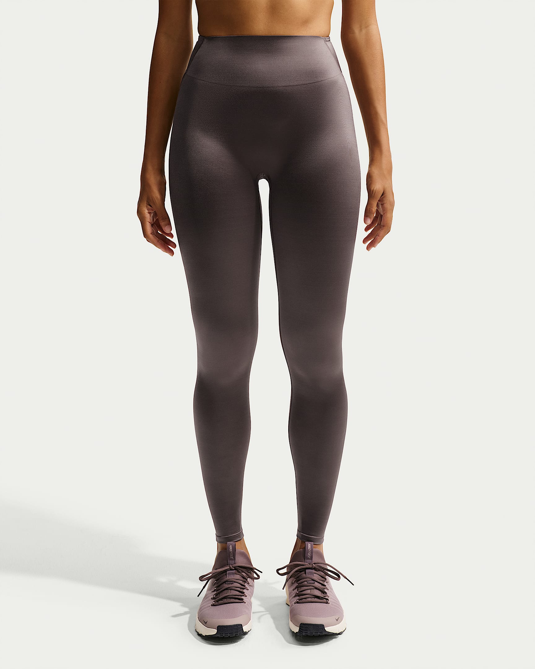 NikeSKIMS Satin Shine Yüksek Belli Dikişsiz 66 cm Kadın Taytı - NSKM Resin/NSKM Resin