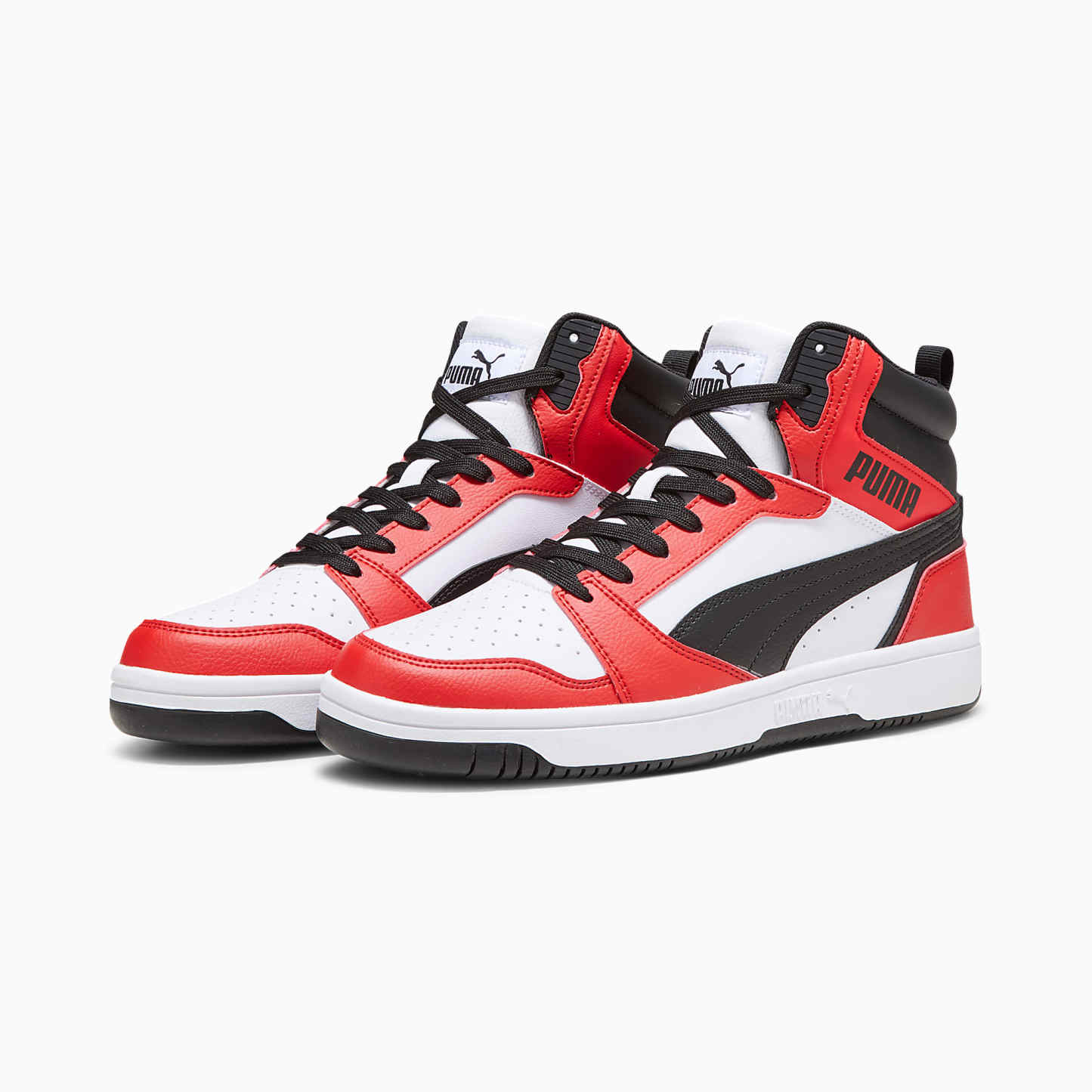 Rebound Ayakkabı - PUMA White-PUMA Black-For All Time Red - 392326_04 - Görsel 4