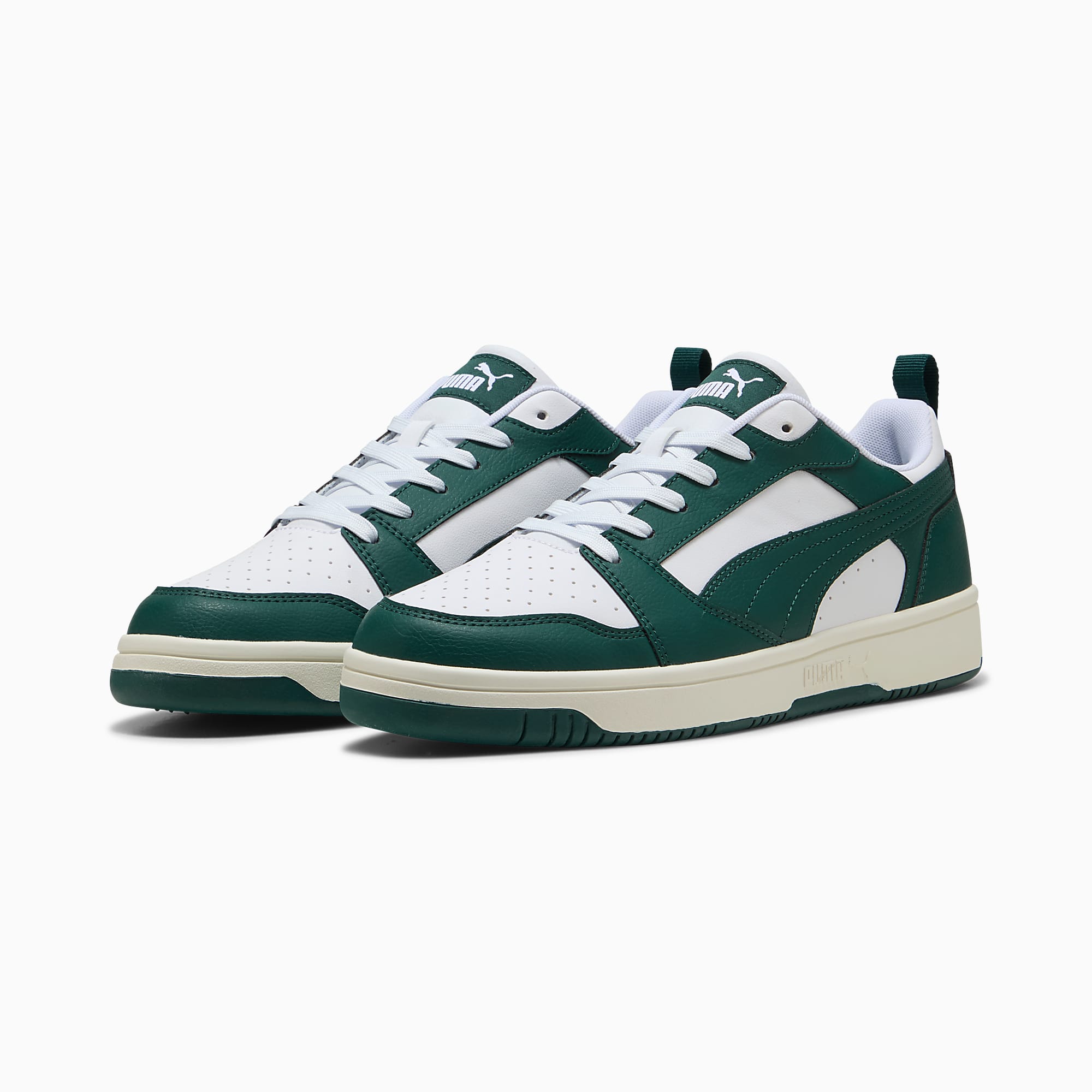 Rebound V6 Low UNISEX Ayakkabı - PUMA White-Dark Myrtle-Warm White - 406388_43 - Görsel 2